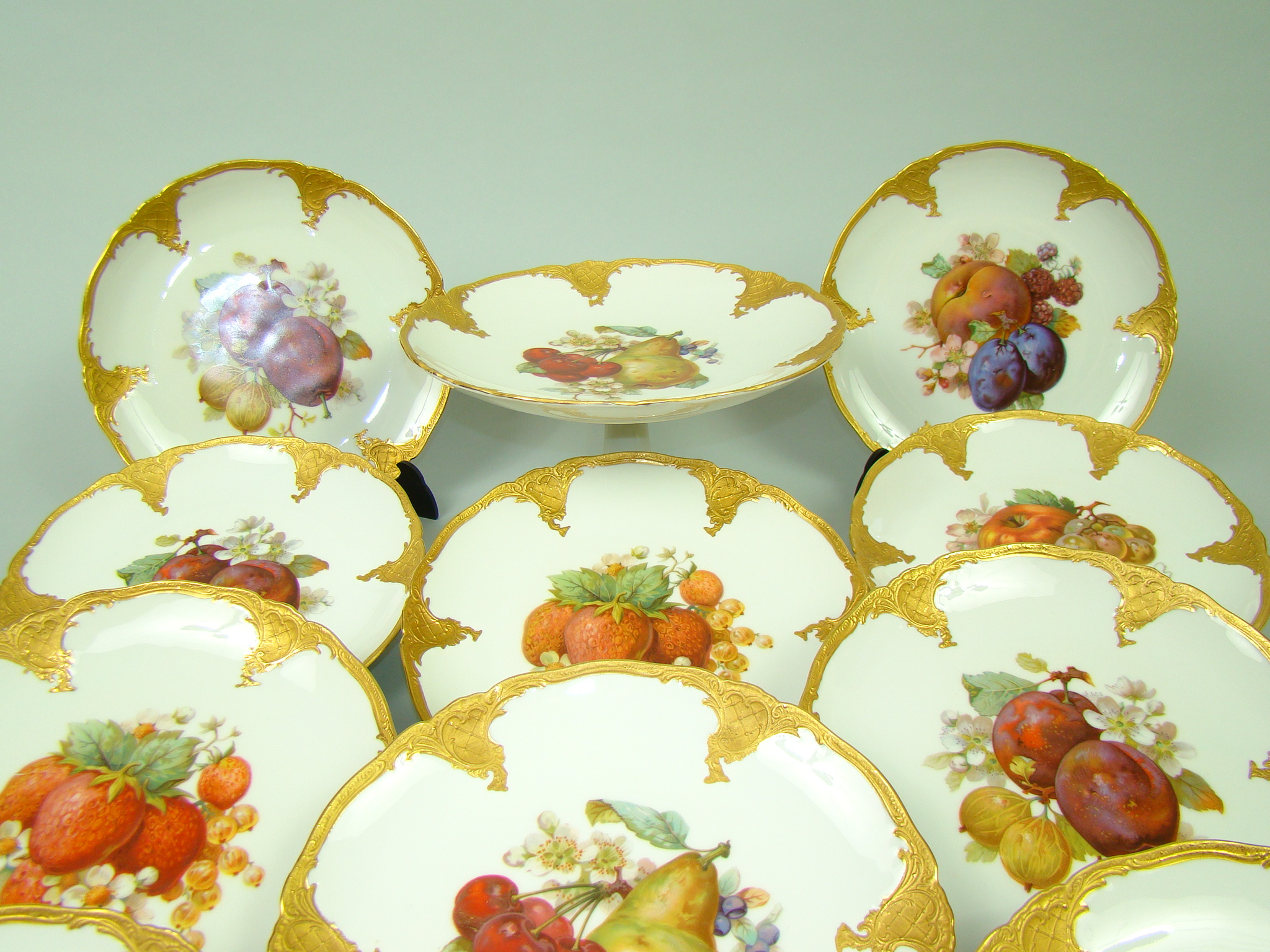 FURSTENBERG PRZEBOGATY KOMPLET TALERZY + PATERA A-1354