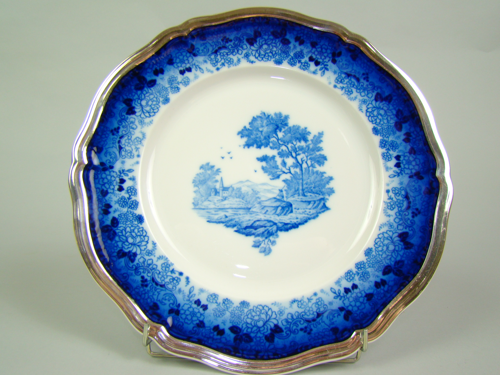 ROSENTHAL CHIPPENDALE KOBALT_SCENKA_ OKUTY SREBREM A-1368