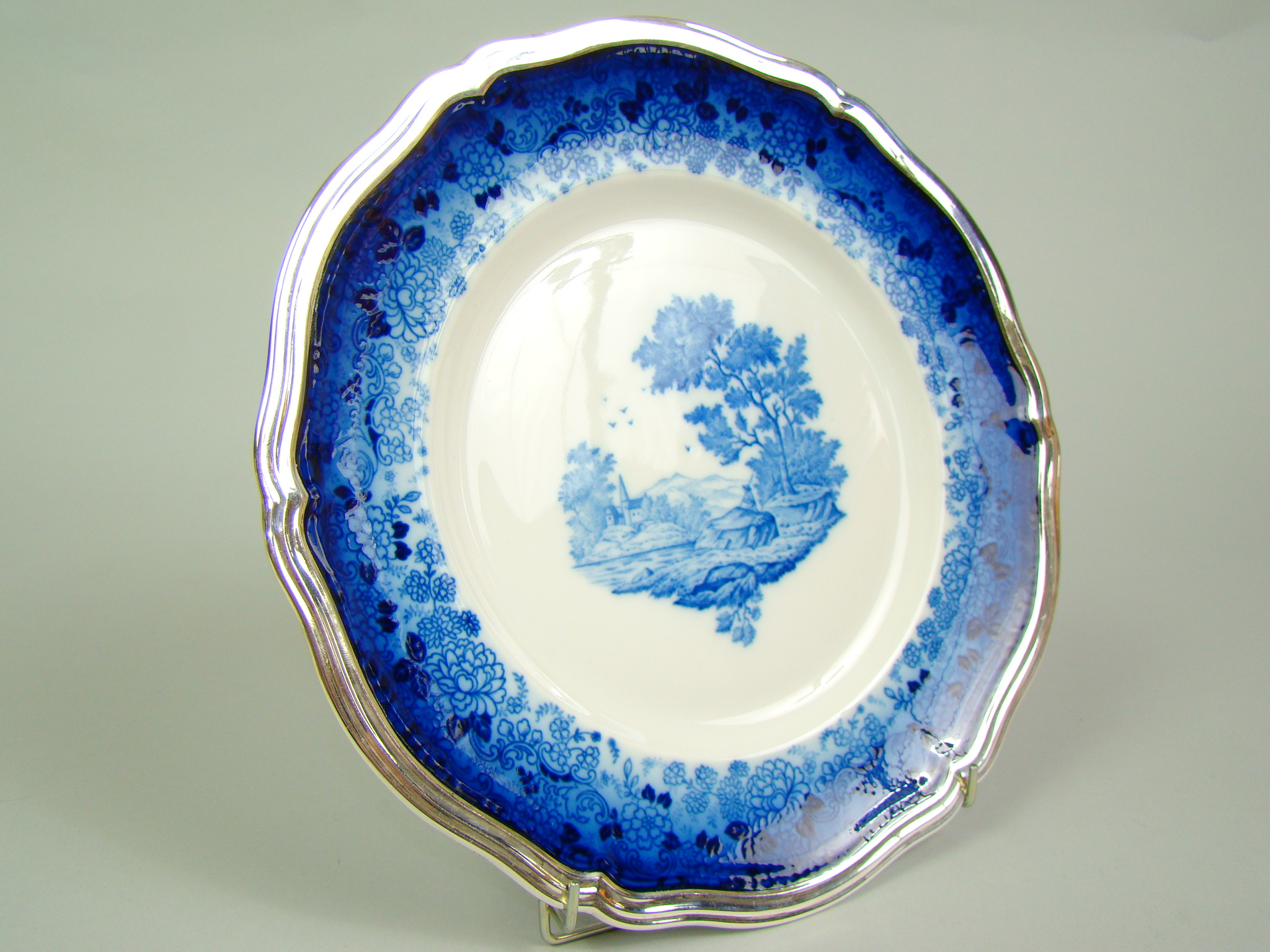 ROSENTHAL CHIPPENDALE KOBALT_SCENKA_ OKUTY SREBREM A-1368