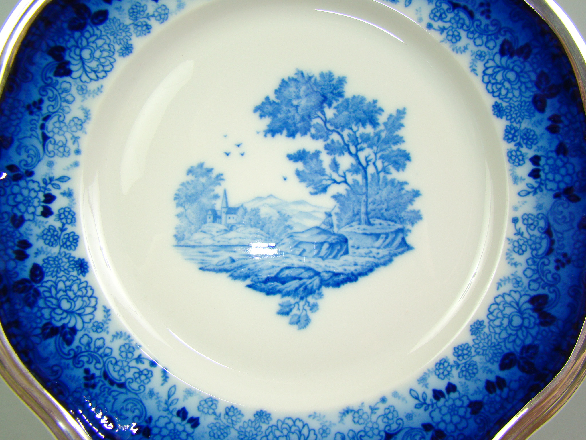 ROSENTHAL CHIPPENDALE KOBALT_SCENKA_ OKUTY SREBREM A-1368