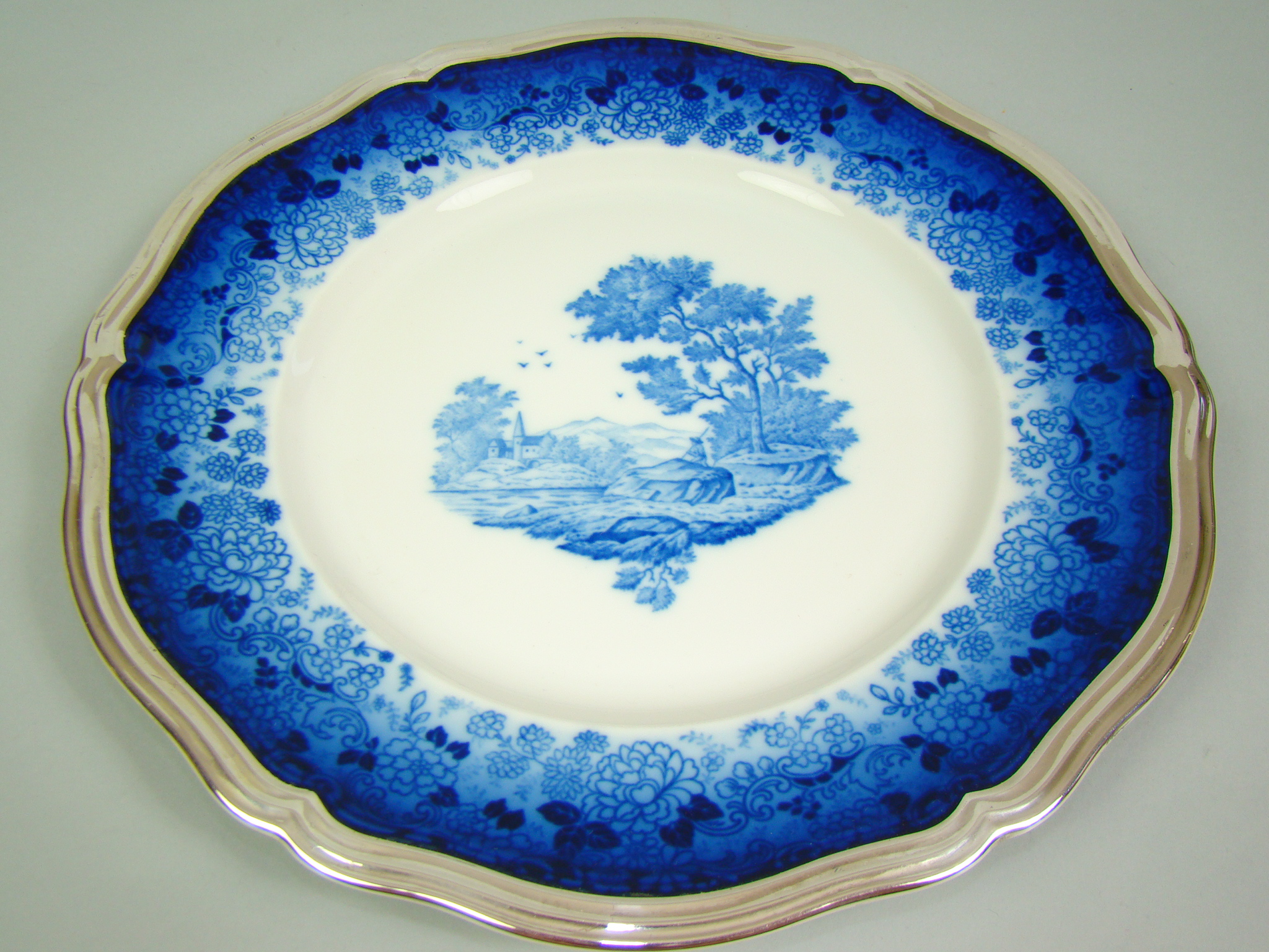 ROSENTHAL CHIPPENDALE KOBALT_SCENKA_ OKUTY SREBREM A-1368