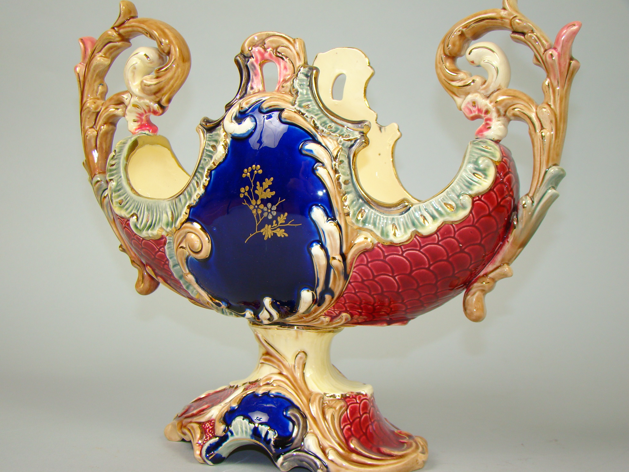 ŻARDINIERA Z MAJOLIKI UNIKALNY OKAZ- CUDO A-1541