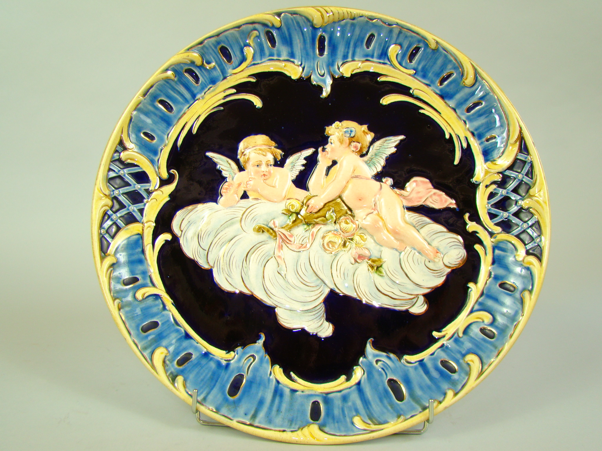 PLAKIETA GIGANTYCZNA RĘCZNIE MAL. SECESJA A-1565