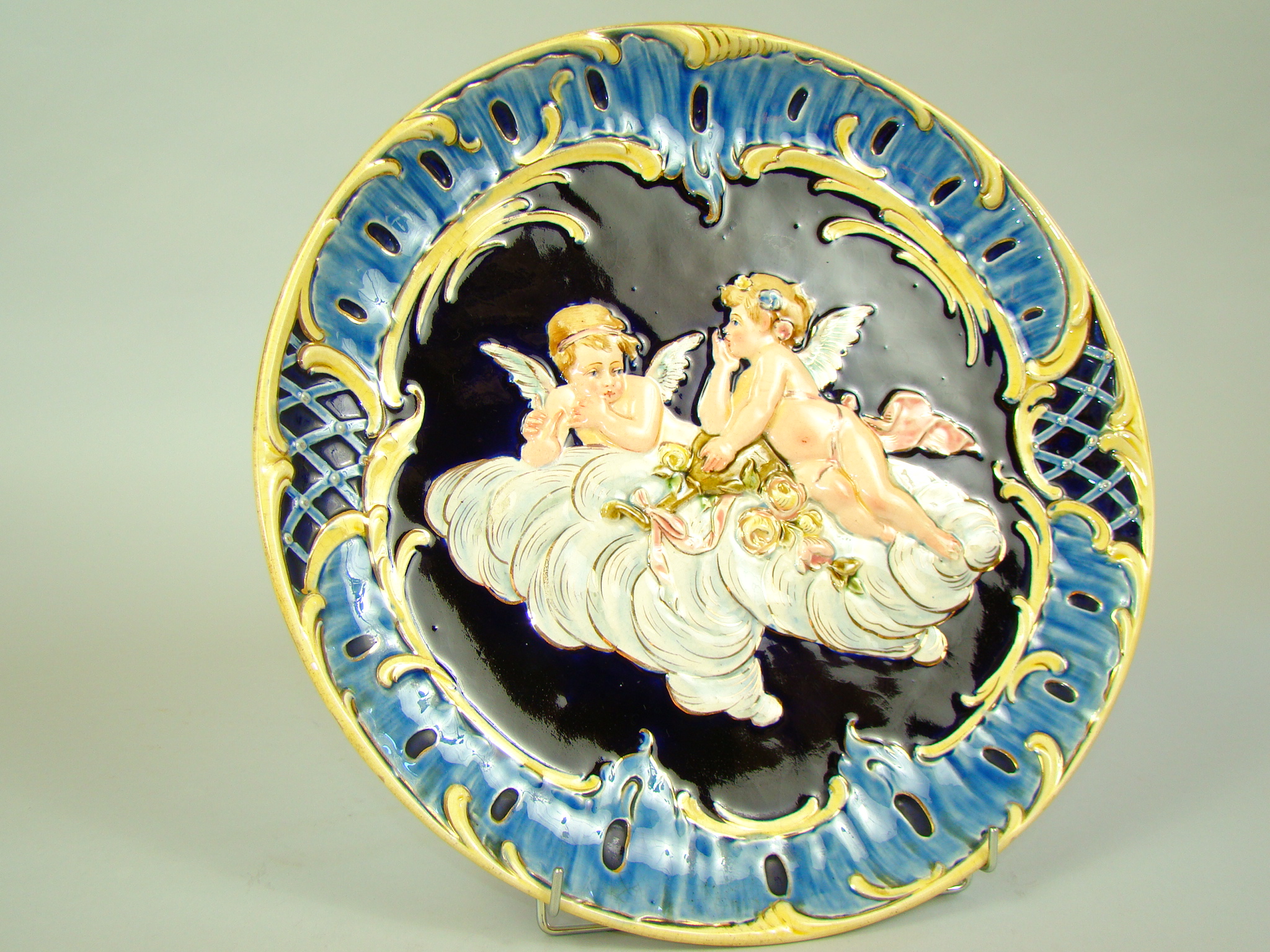 PLAKIETA GIGANTYCZNA RĘCZNIE MAL. SECESJA A-1565