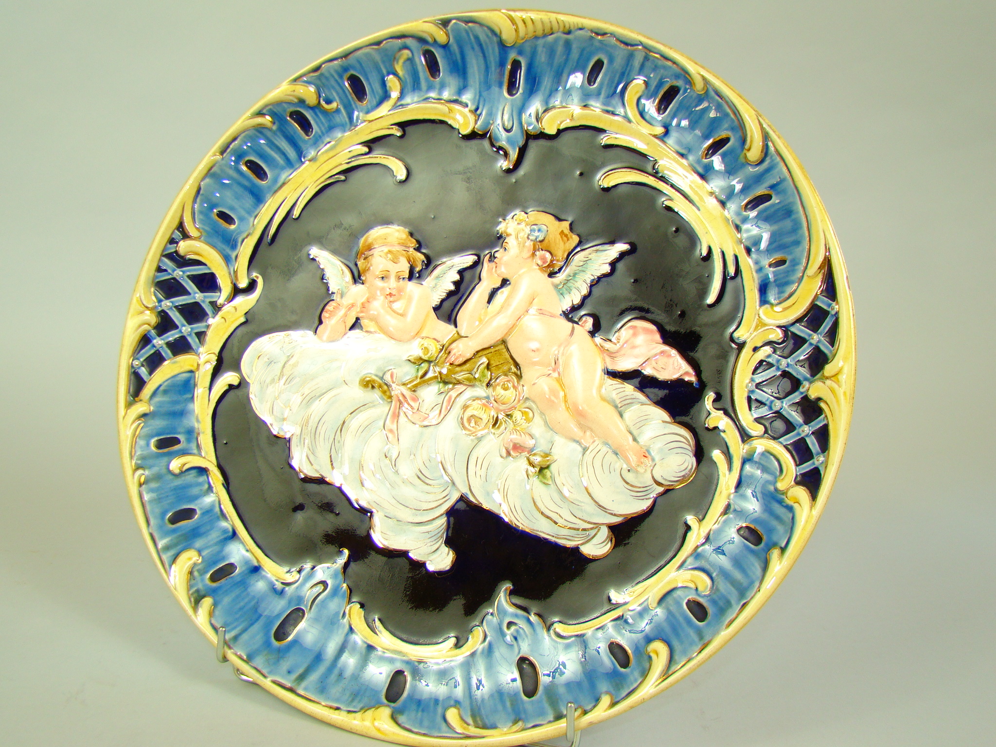 PLAKIETA GIGANTYCZNA RĘCZNIE MAL. SECESJA A-1565