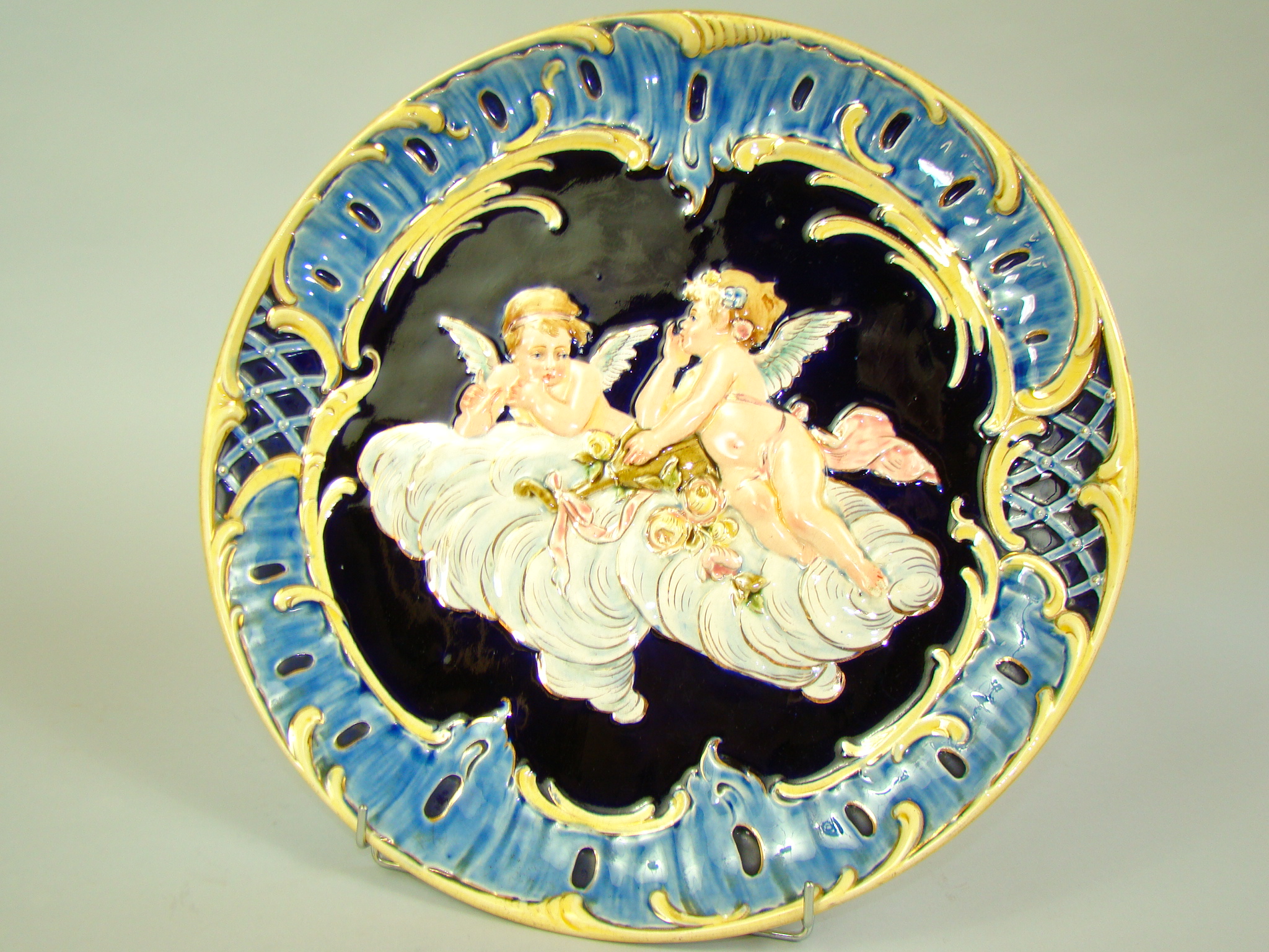 PLAKIETA GIGANTYCZNA RĘCZNIE MAL. SECESJA A-1565