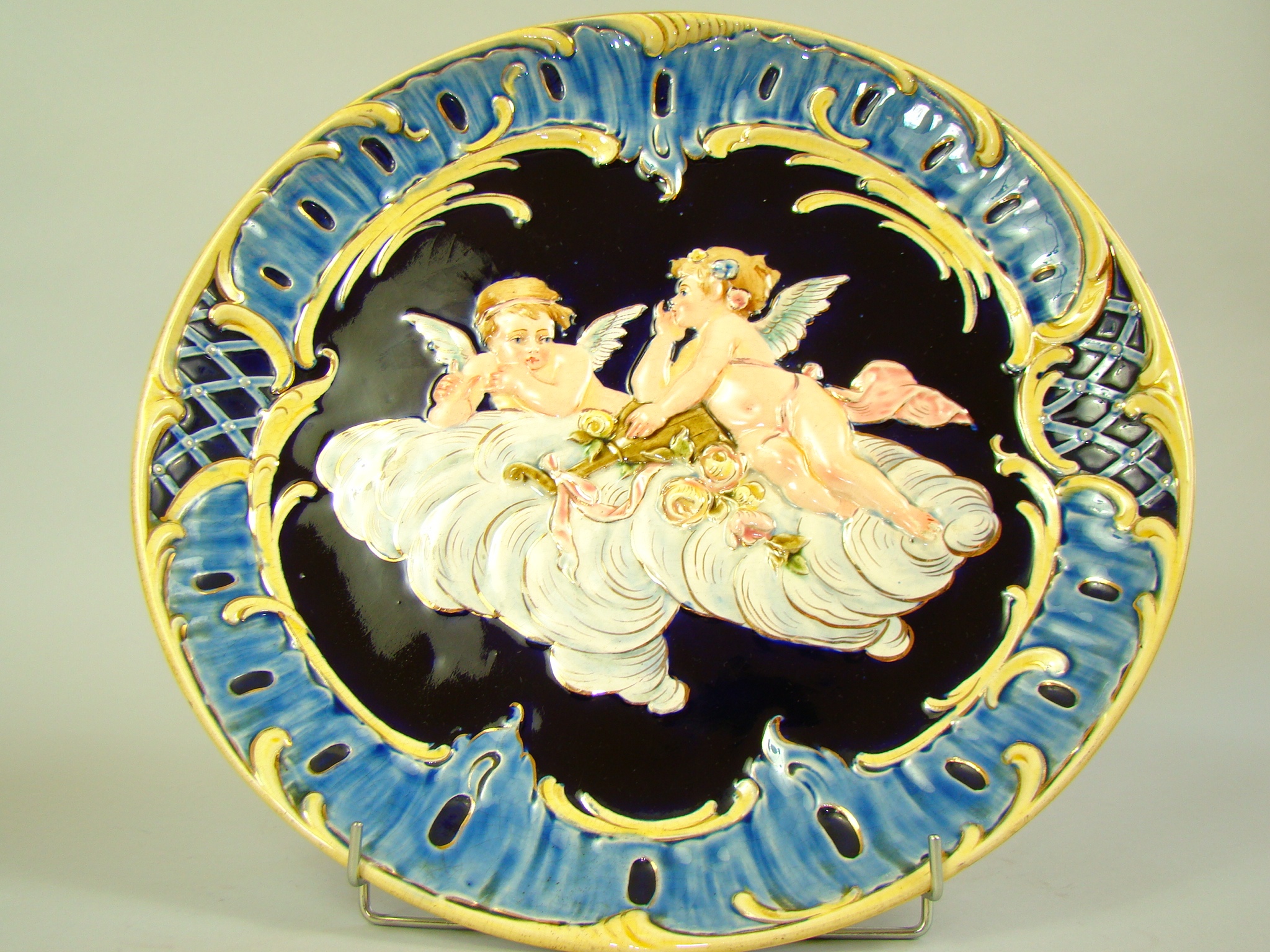 PLAKIETA GIGANTYCZNA RĘCZNIE MAL. SECESJA A-1565