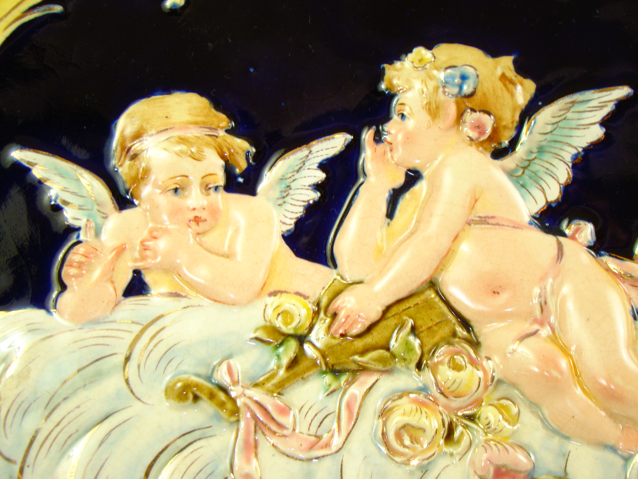 PLAKIETA GIGANTYCZNA RĘCZNIE MAL. SECESJA A-1565