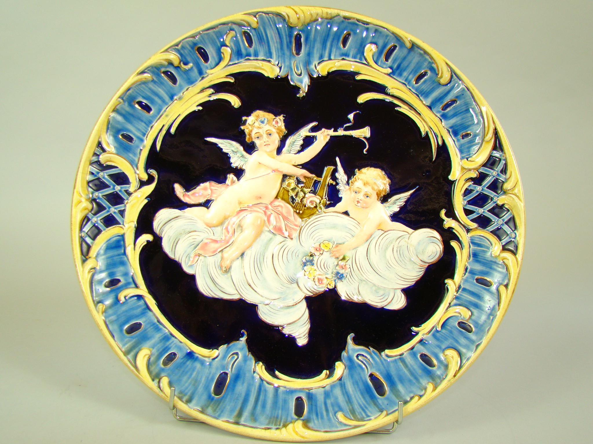 PLAKIETA GIGANTYCZNA RĘCZNIE MAL. SECESJA A-1566