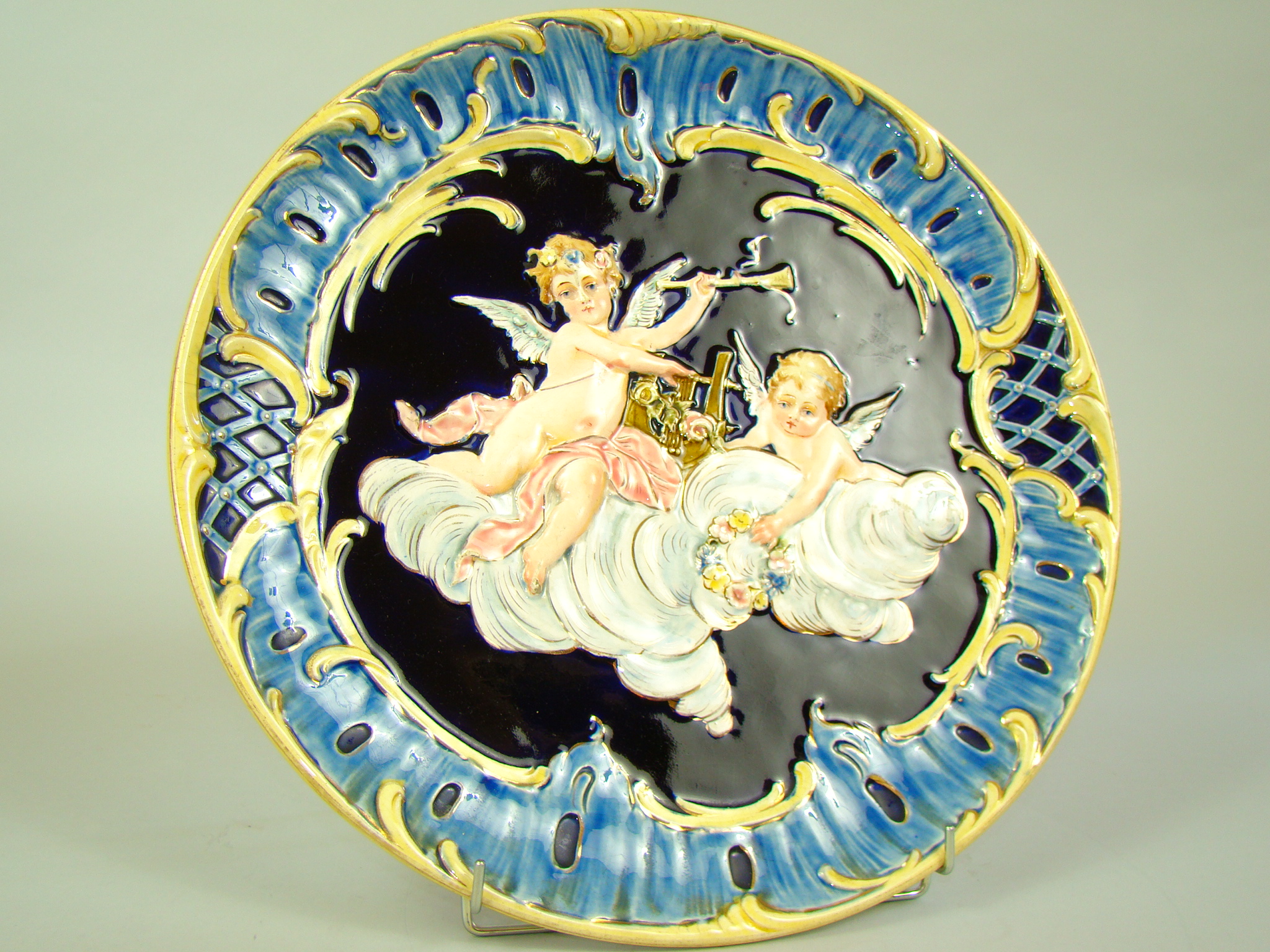 PLAKIETA GIGANTYCZNA RĘCZNIE MAL. SECESJA A-1566