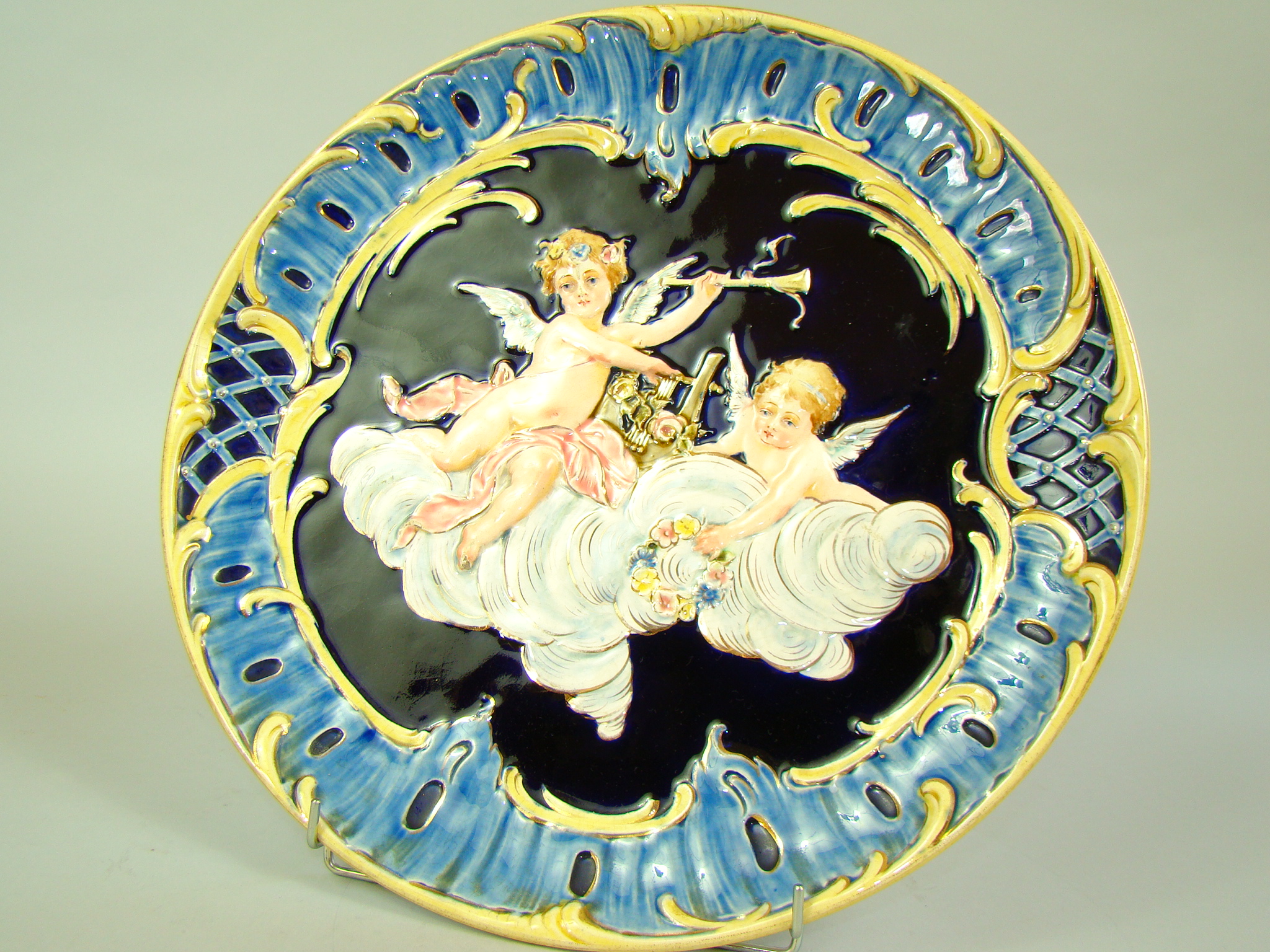 PLAKIETA GIGANTYCZNA RĘCZNIE MAL. SECESJA A-1566