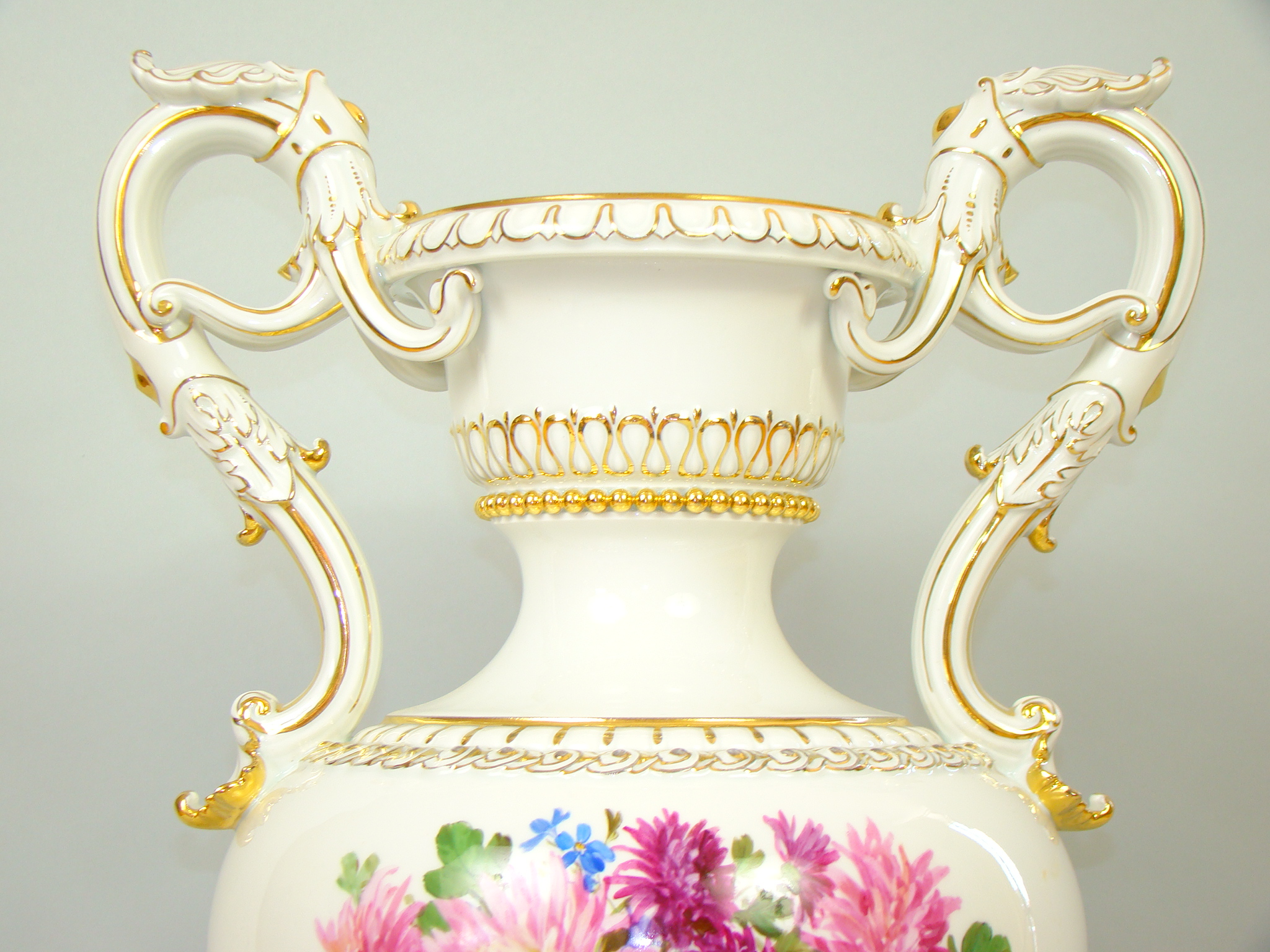 MIŚNIA GIGANTYCZNY WAZON RĘCZNIE MALOWANY A-1739