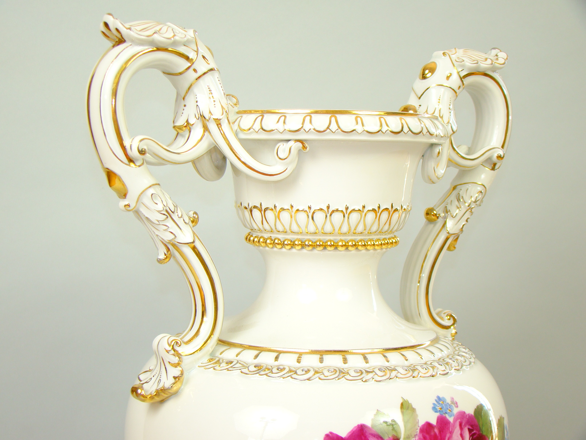 MIŚNIA GIGANTYCZNY WAZON RĘCZNIE MALOWANY A-1739