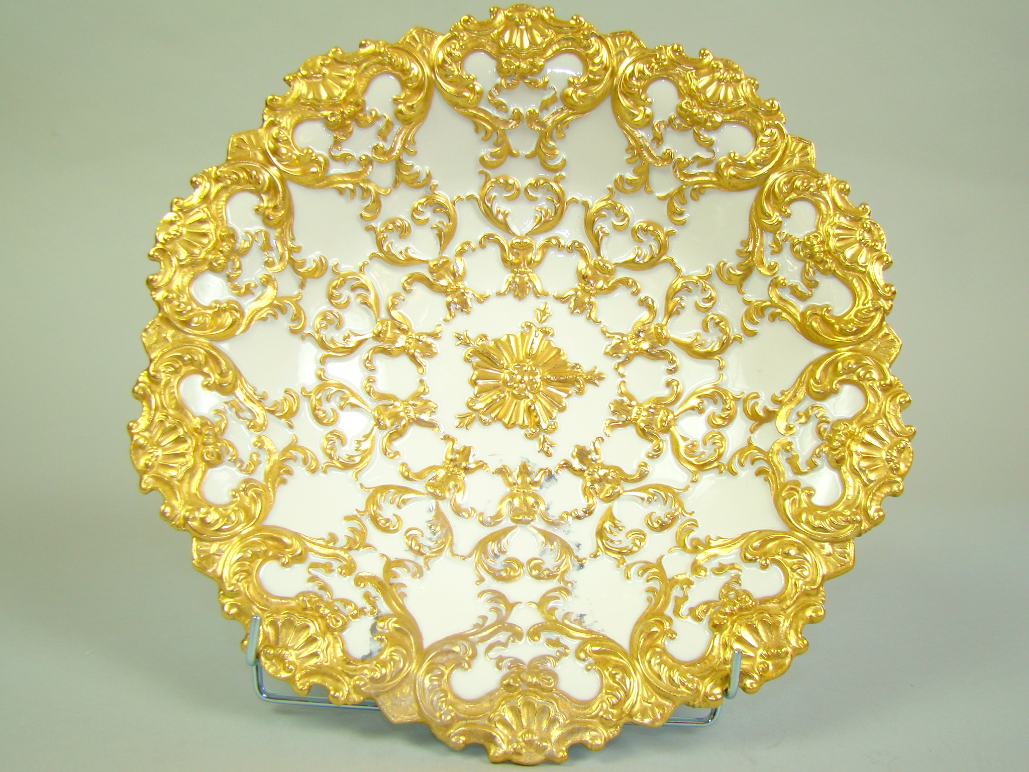 MIŚNIA ZŁOCONA RĘCZNIE MAL. PATERA XIX w. A-1746