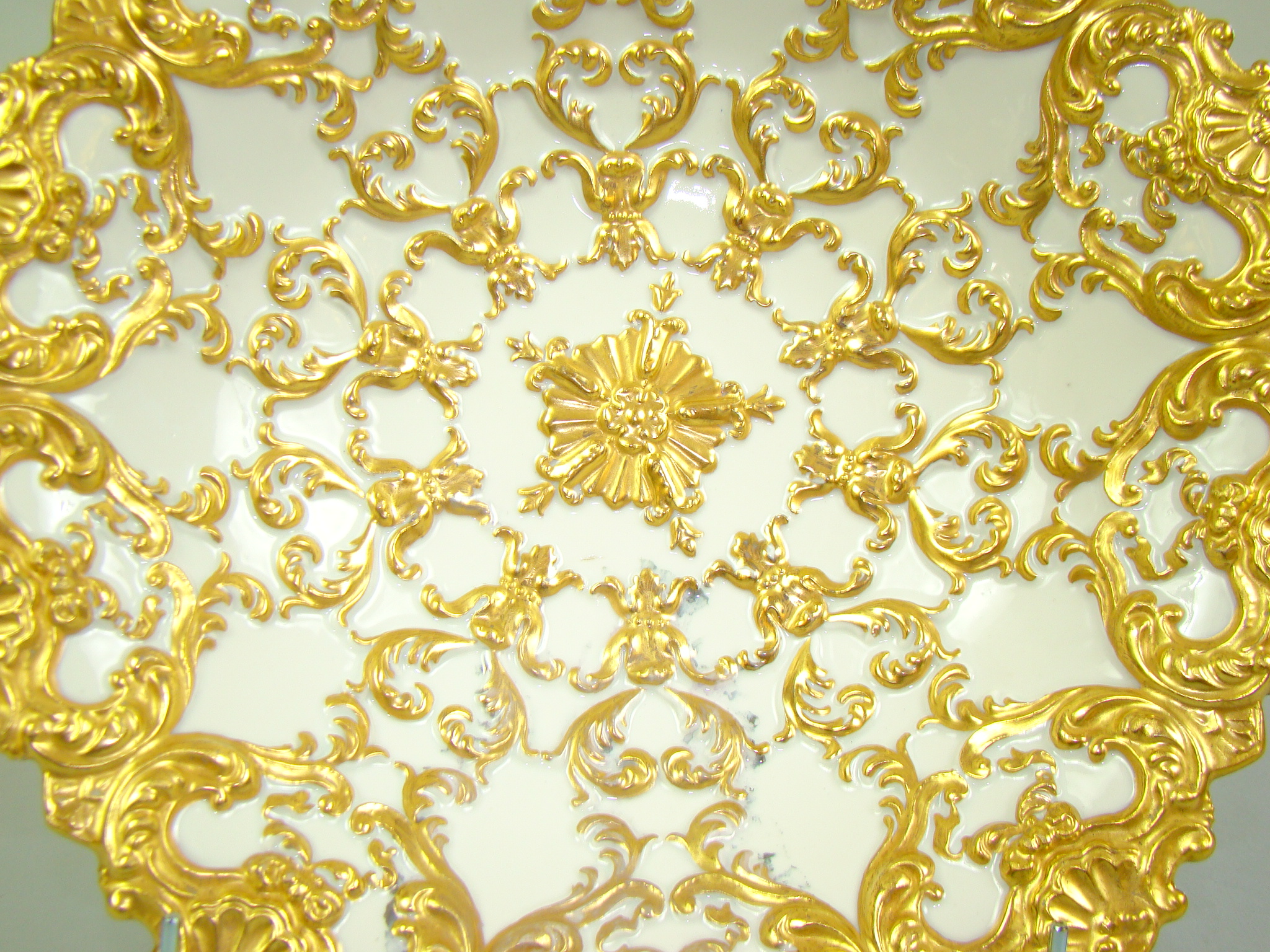 MIŚNIA ZŁOCONA RĘCZNIE MAL. PATERA XIX w. A-1746