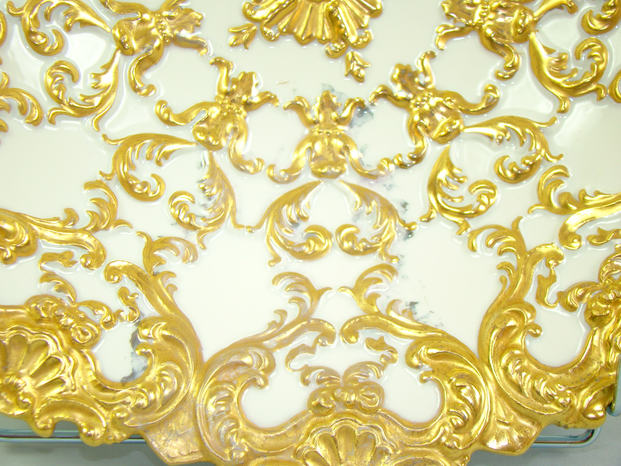 MIŚNIA ZŁOCONA RĘCZNIE MAL. PATERA XIX w. A-1746