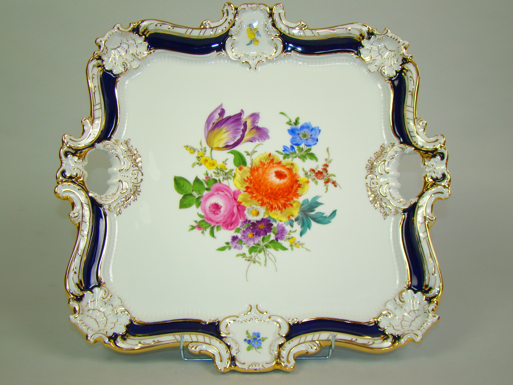 MIŚNIA ZŁOCONA RĘCZNIE MAL. PATERA KOBALT A-1780