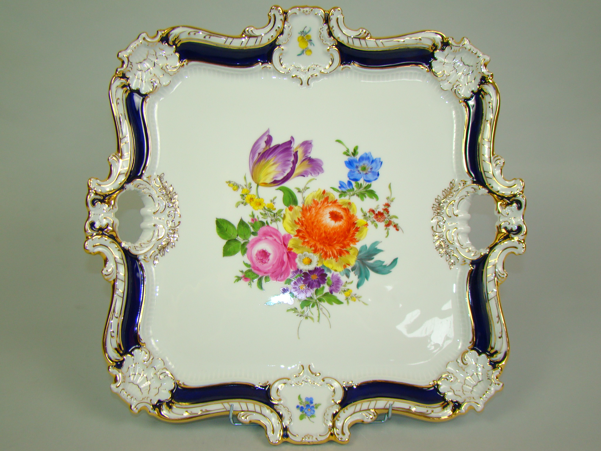 MIŚNIA ZŁOCONA RĘCZNIE MAL. PATERA KOBALT A-1780