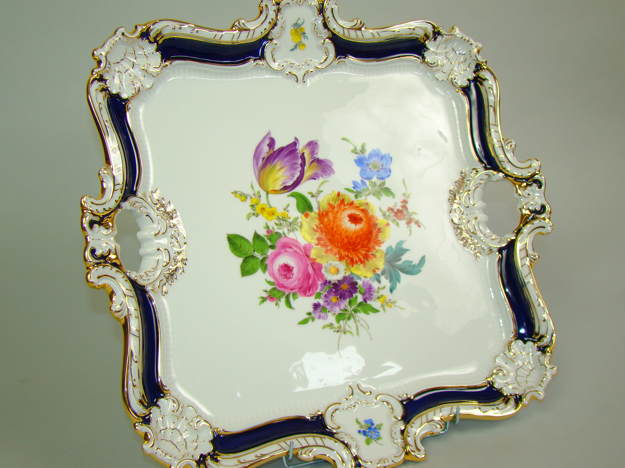 MIŚNIA ZŁOCONA RĘCZNIE MAL. PATERA KOBALT A-1780