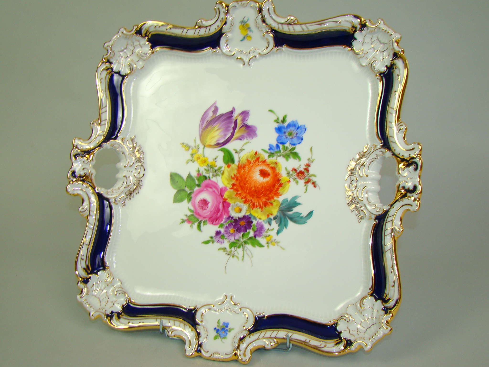 MIŚNIA ZŁOCONA RĘCZNIE MAL. PATERA KOBALT A-1780