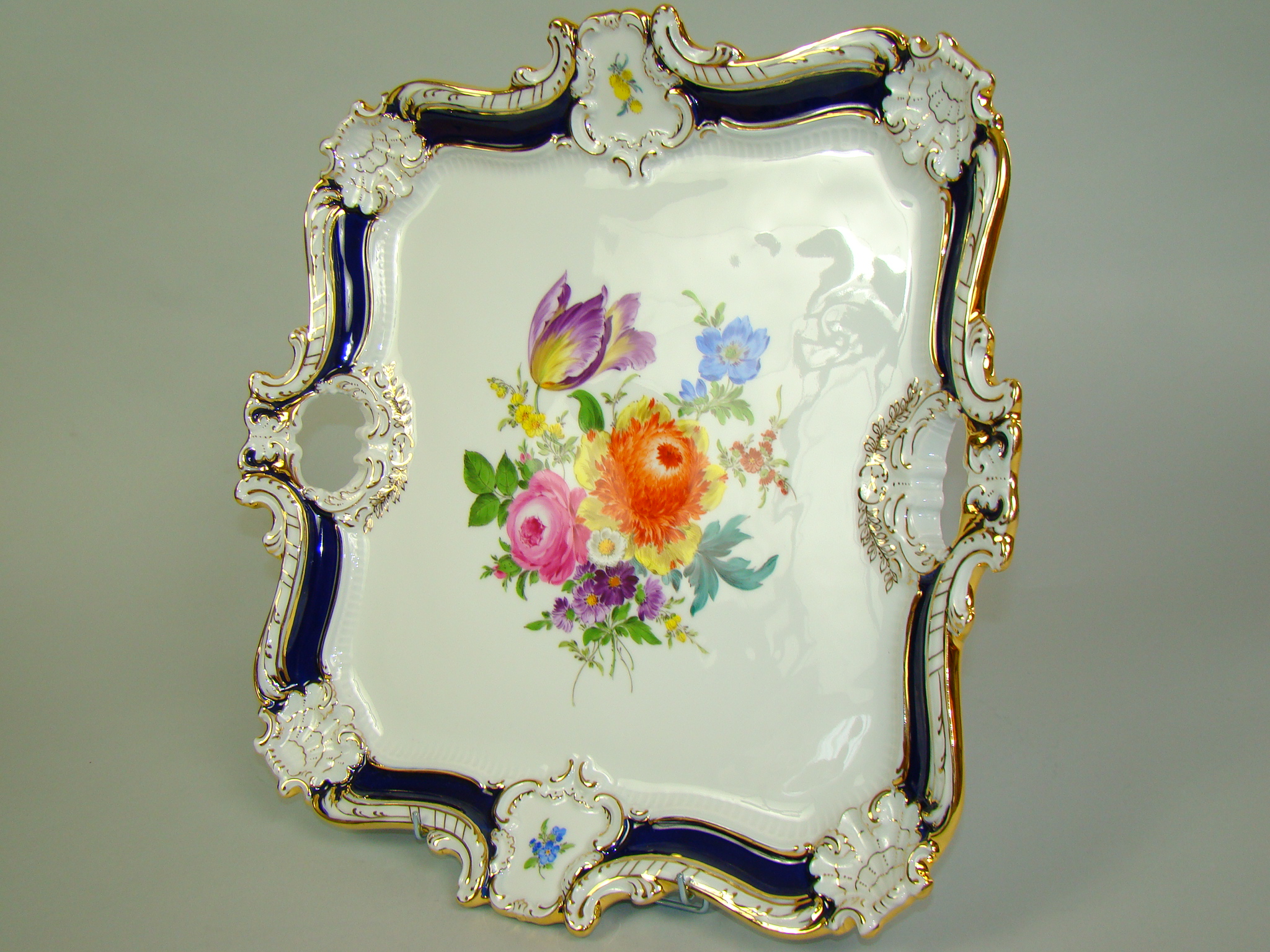 MIŚNIA ZŁOCONA RĘCZNIE MAL. PATERA KOBALT A-1780