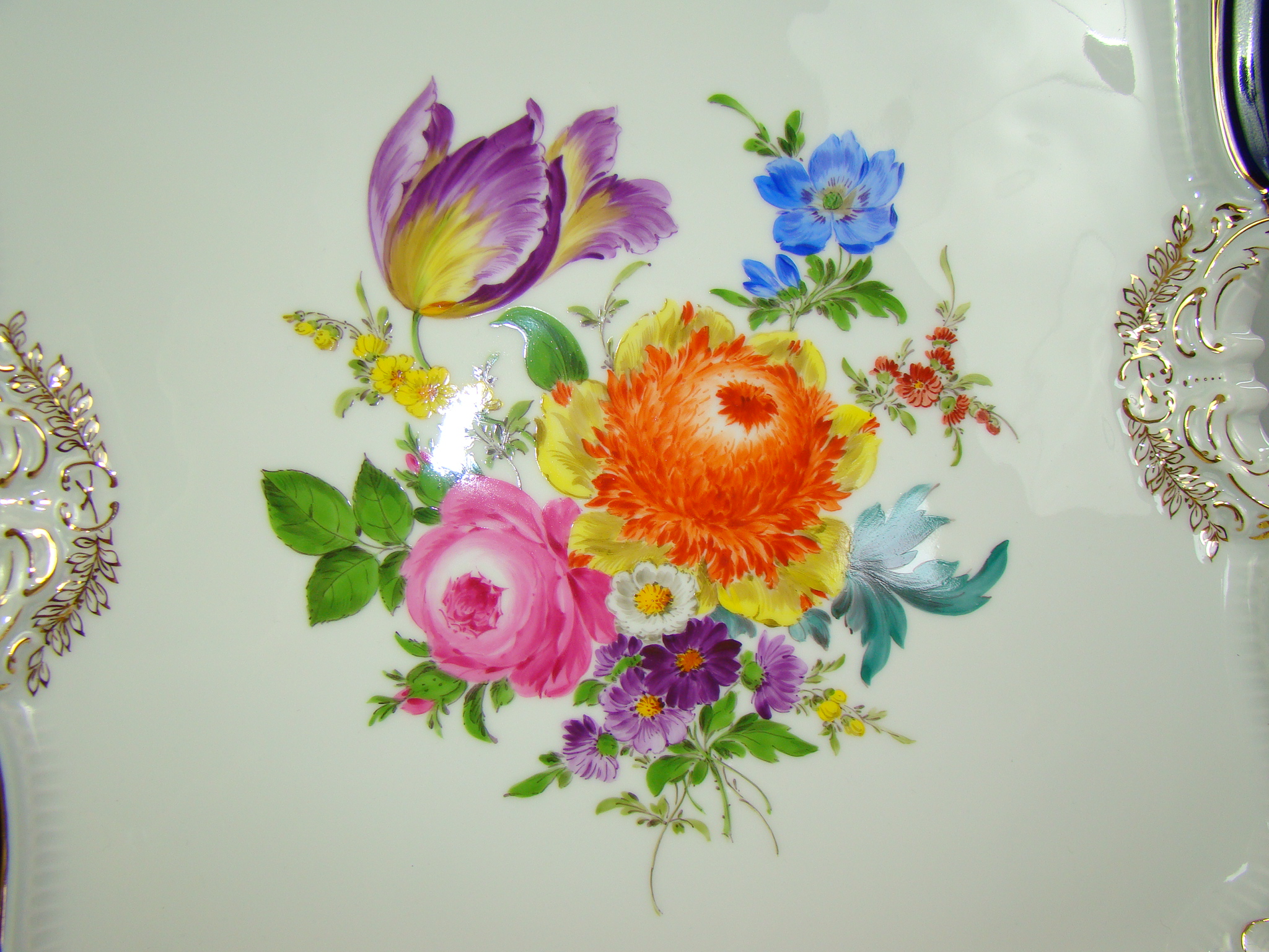 MIŚNIA ZŁOCONA RĘCZNIE MAL. PATERA KOBALT A-1780