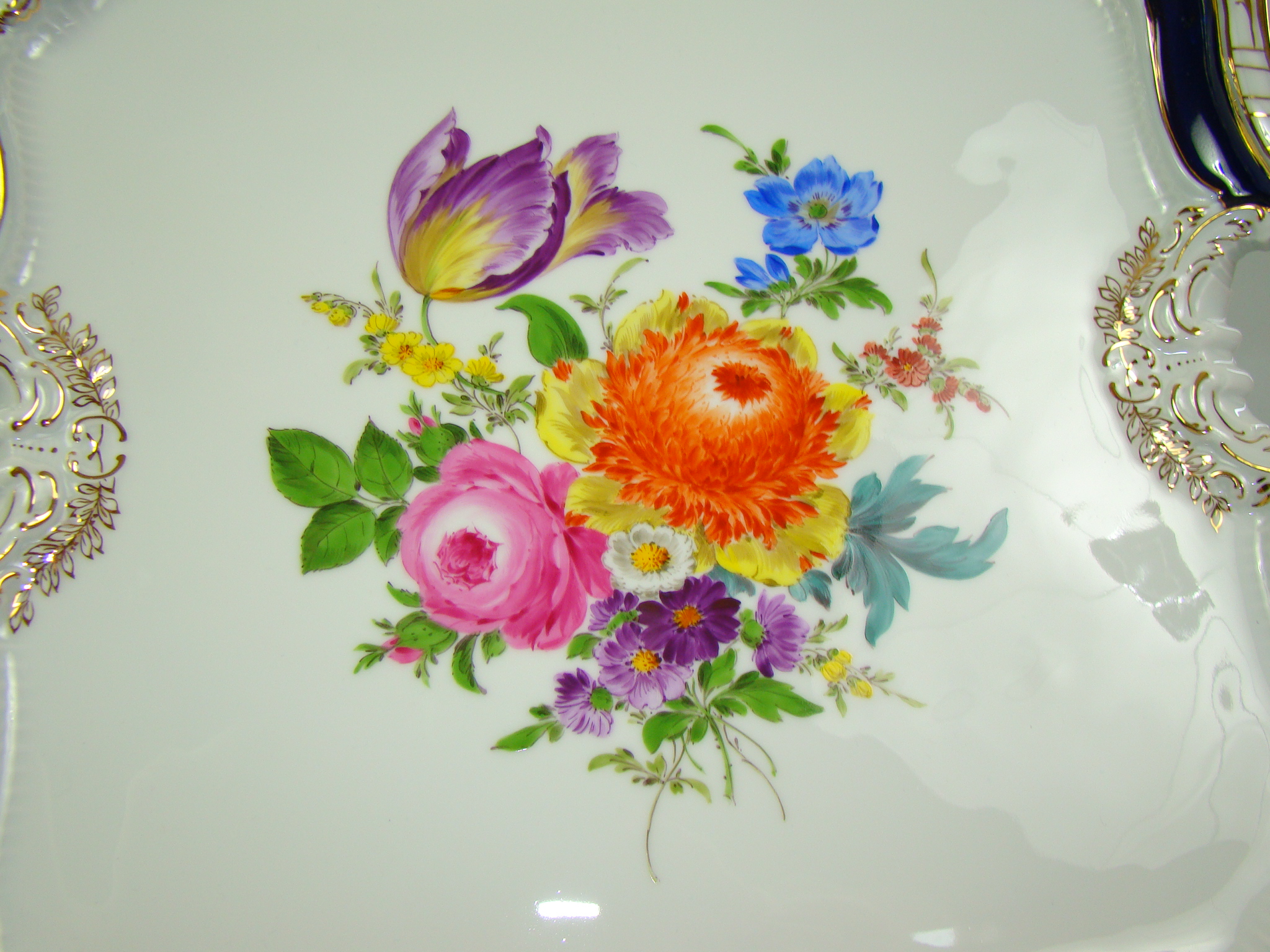 MIŚNIA ZŁOCONA RĘCZNIE MAL. PATERA KOBALT A-1780