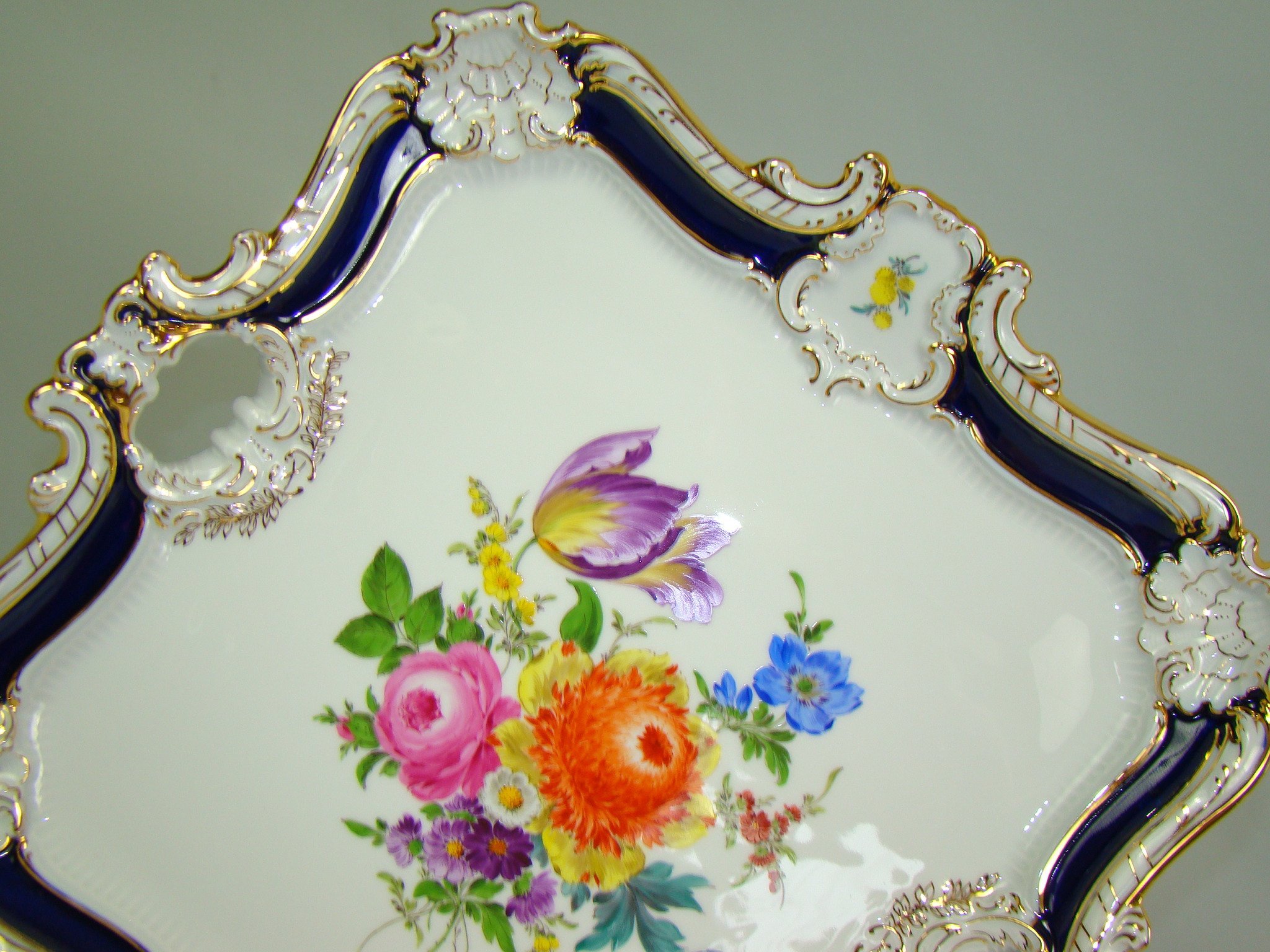 MIŚNIA ZŁOCONA RĘCZNIE MAL. PATERA KOBALT A-1780