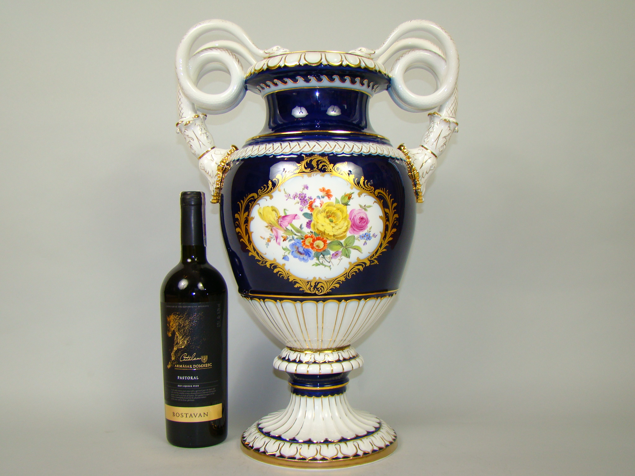 MIŚNIA GIGANTYCZNY WAZON RĘCZNIE MALOWANY A-1794