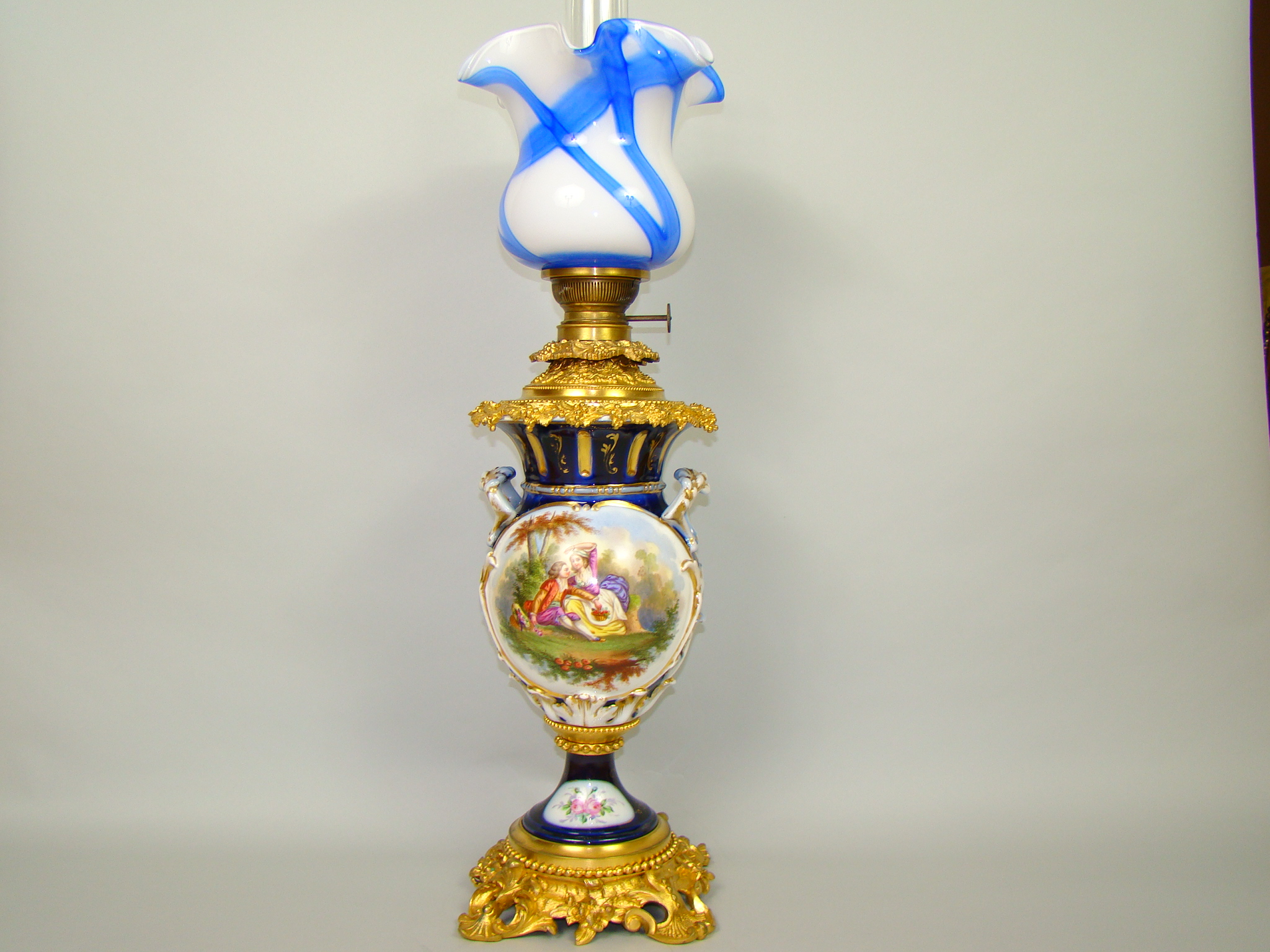 OLBRZYMIA LAMPA NAFTOWA NA ZŁOCONA A-1804