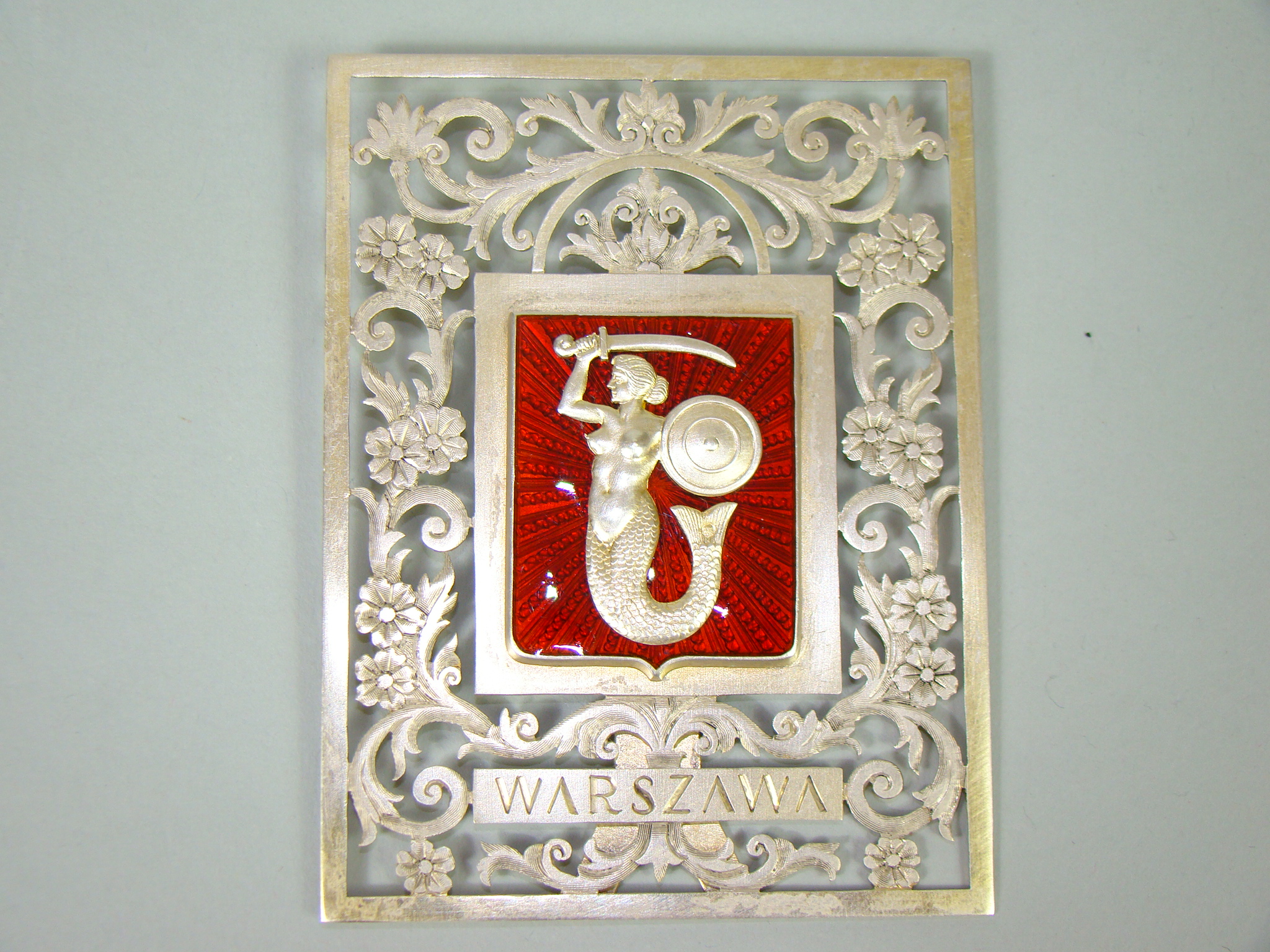 POLSKA SREBRNA SYRENKA W EMALII UNIKAT A-1830