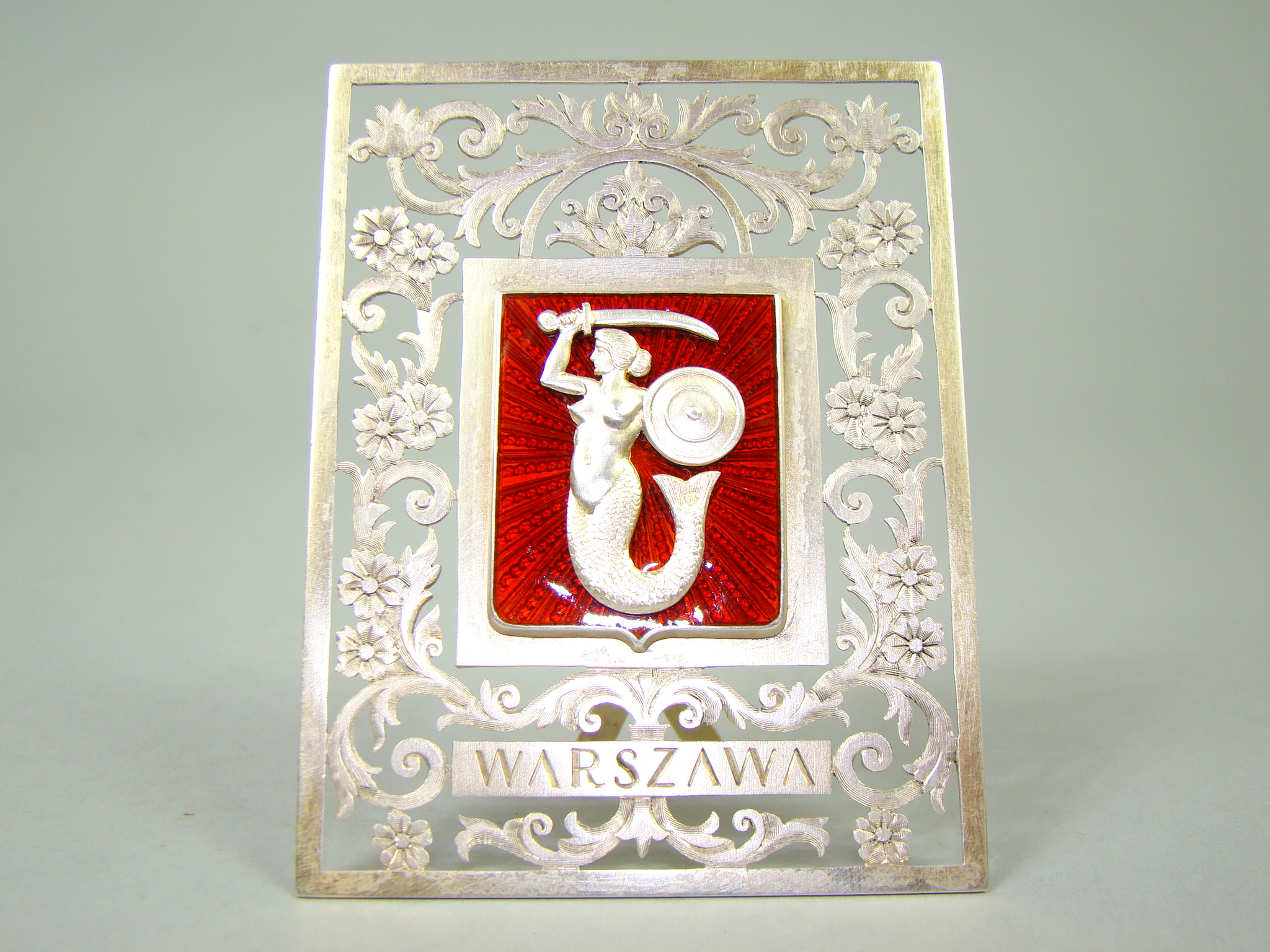 POLSKA SREBRNA SYRENKA W EMALII UNIKAT A-1830