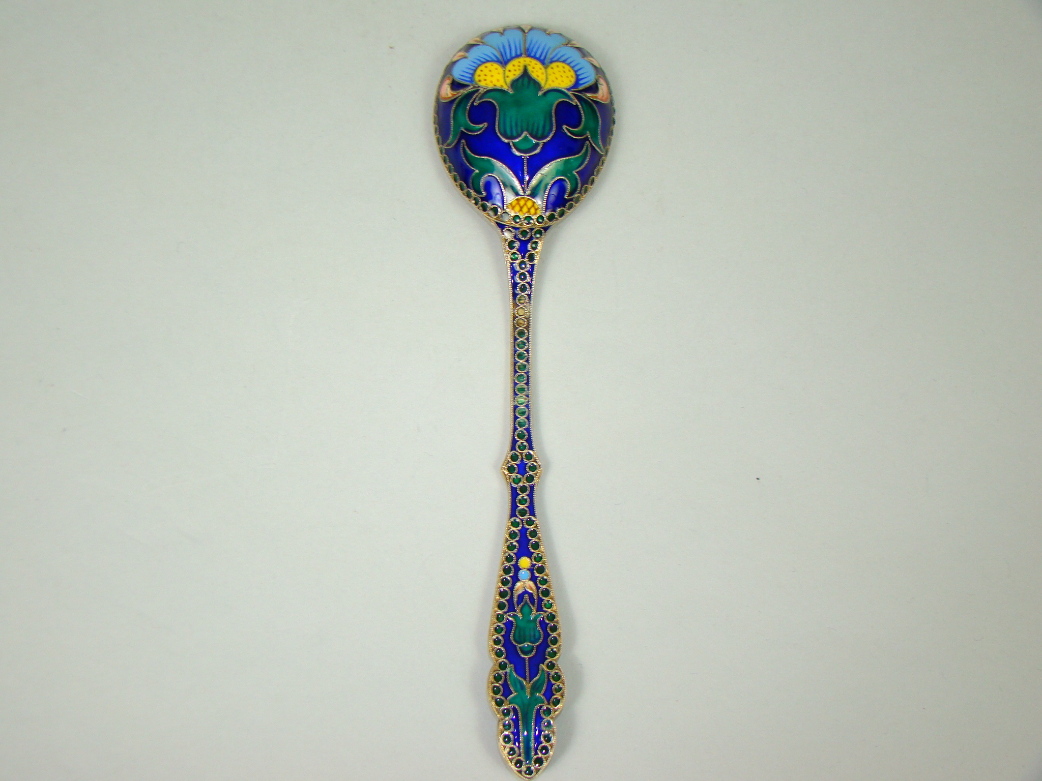 ROSJA SREBRO ZŁOCONE W EMALII A-1827