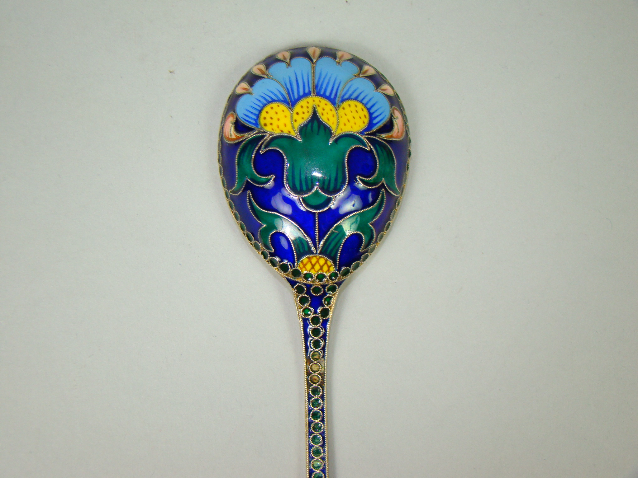 ROSJA SREBRO ZŁOCONE W EMALII A-1827