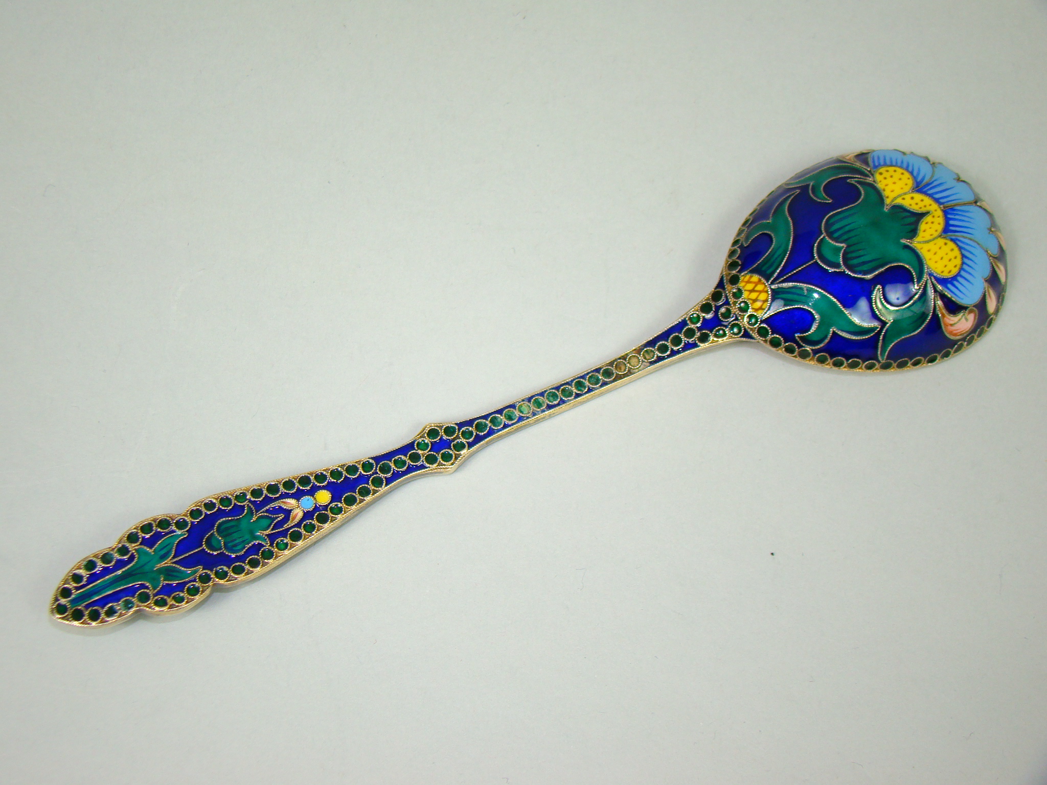 ROSJA SREBRO ZŁOCONE W EMALII A-1827