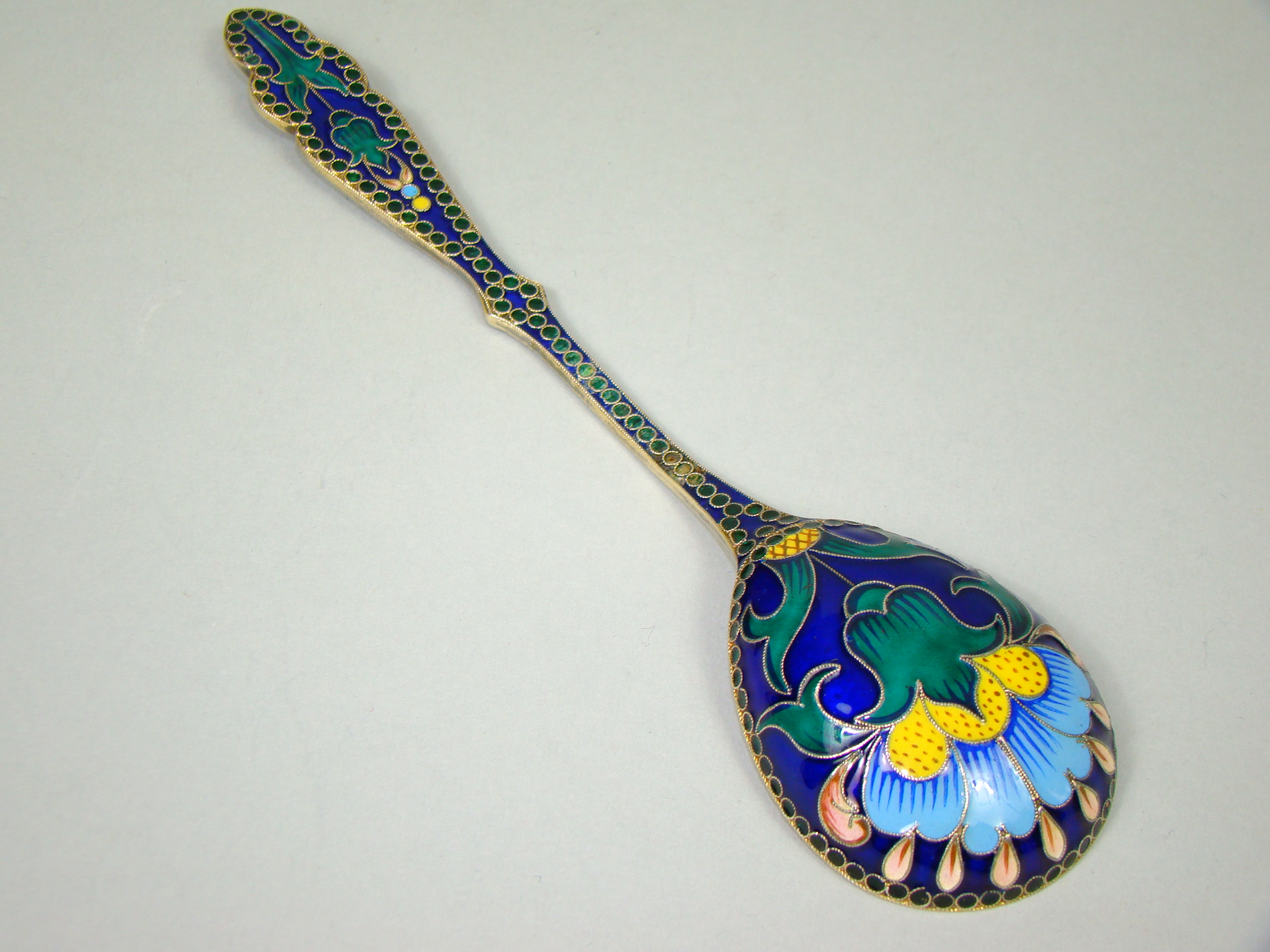 ROSJA SREBRO ZŁOCONE W EMALII A-1827