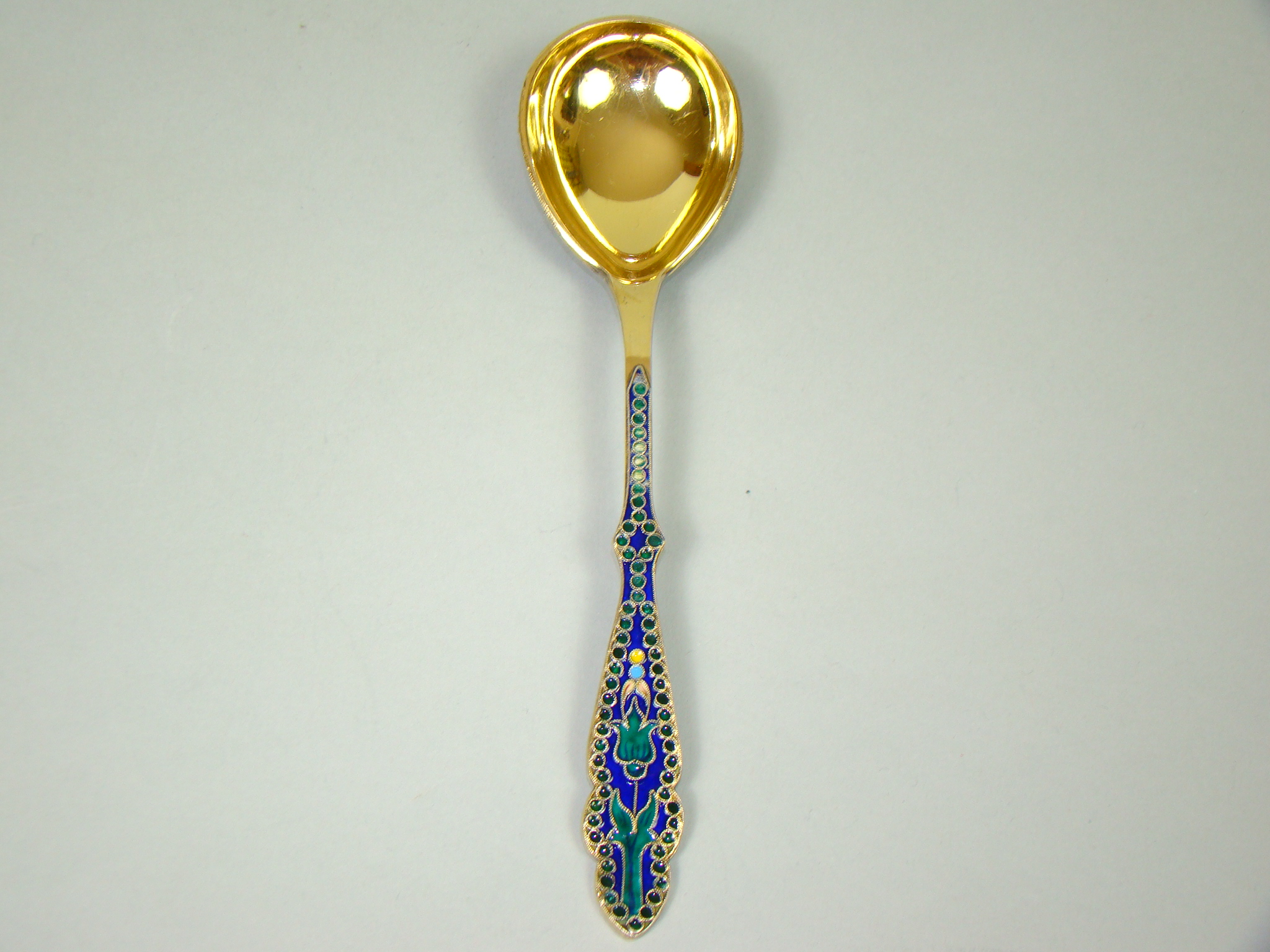 ROSJA SREBRO ZŁOCONE W EMALII A-1827