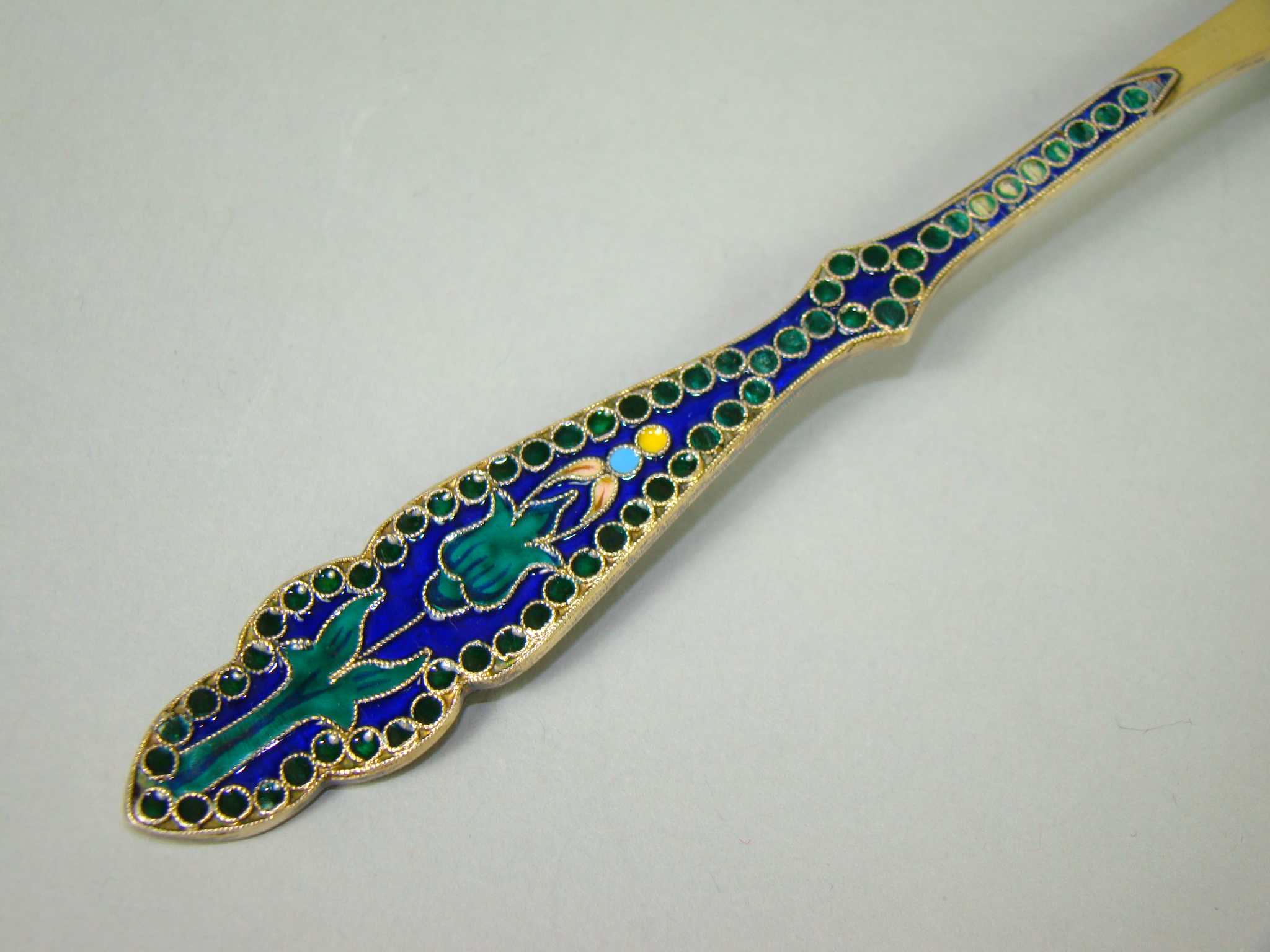 ROSJA SREBRO ZŁOCONE W EMALII A-1827