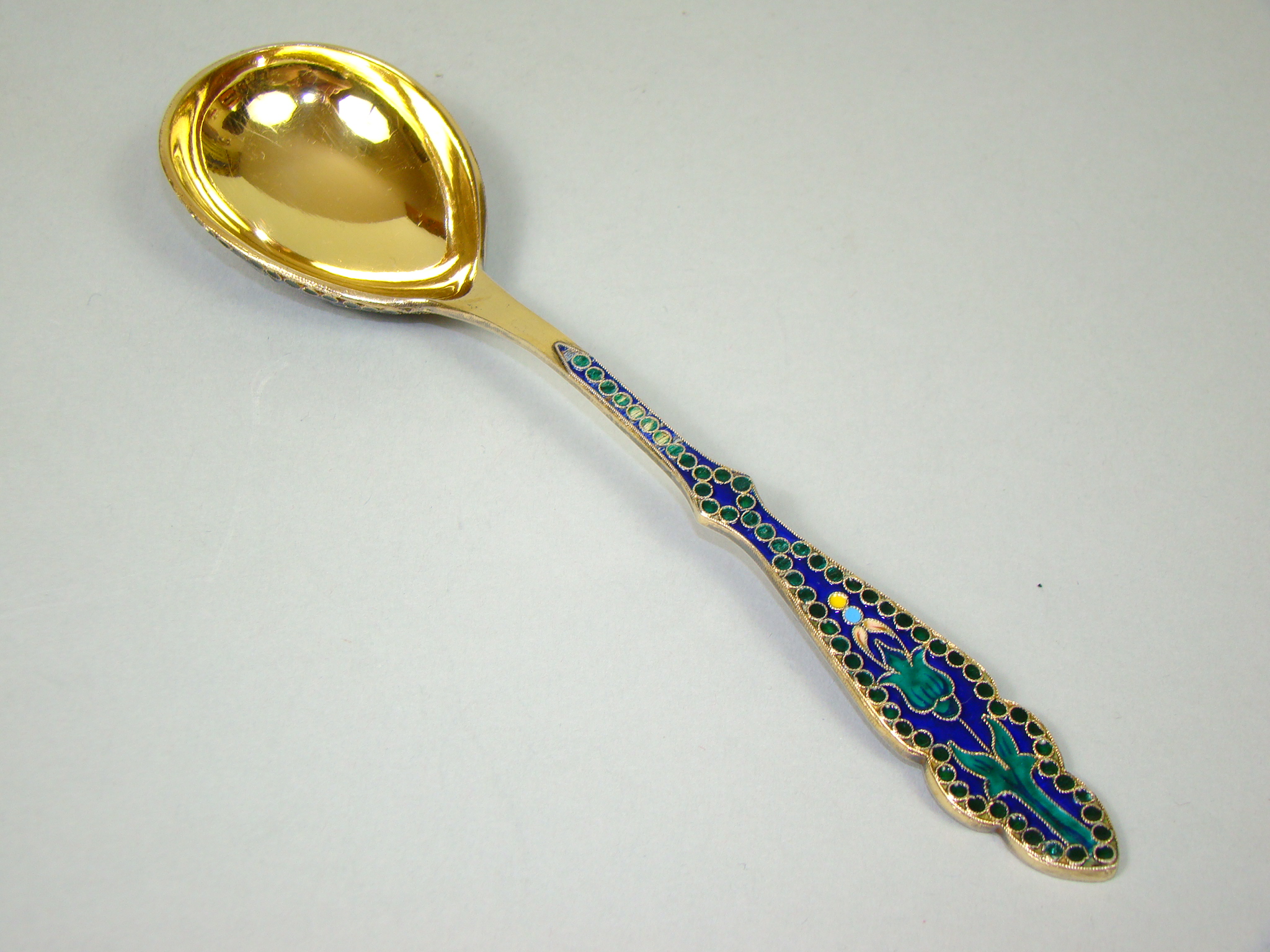 ROSJA SREBRO ZŁOCONE W EMALII A-1827