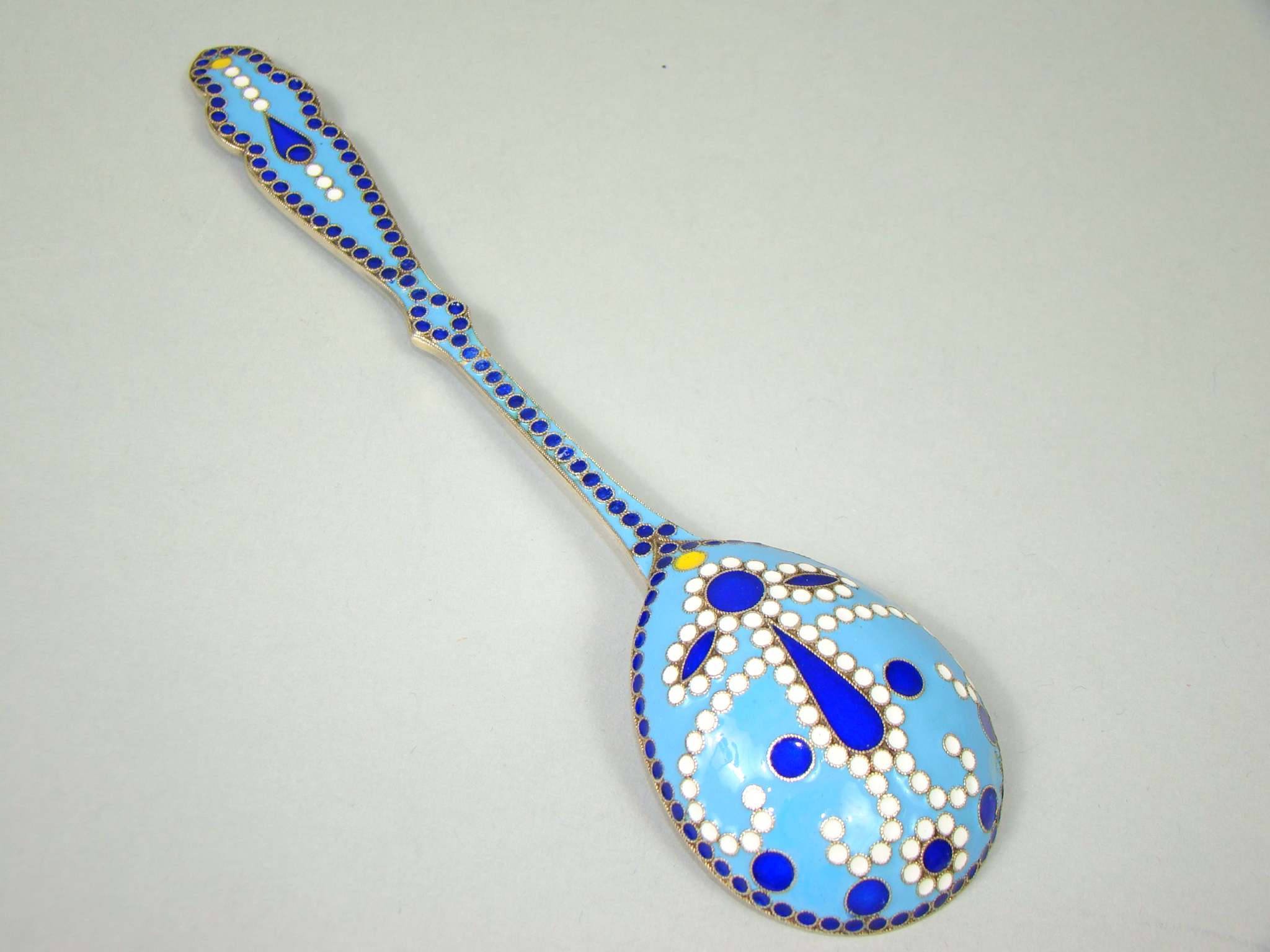 ROSJA SREBRO ZŁOCONE W EMALII A-1829