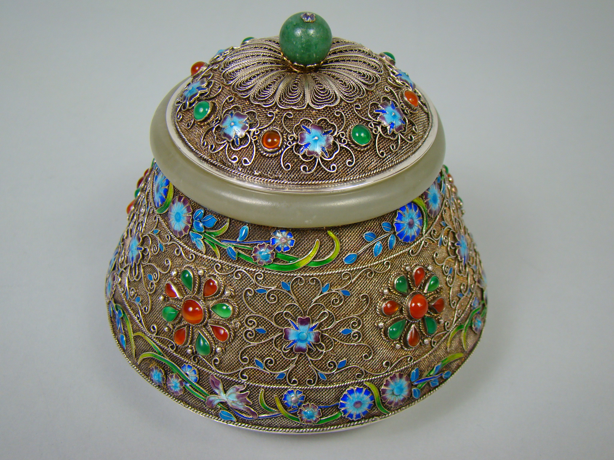 PRZZEBOGATY UNIKAT EMALIA - JADEIT A-2066