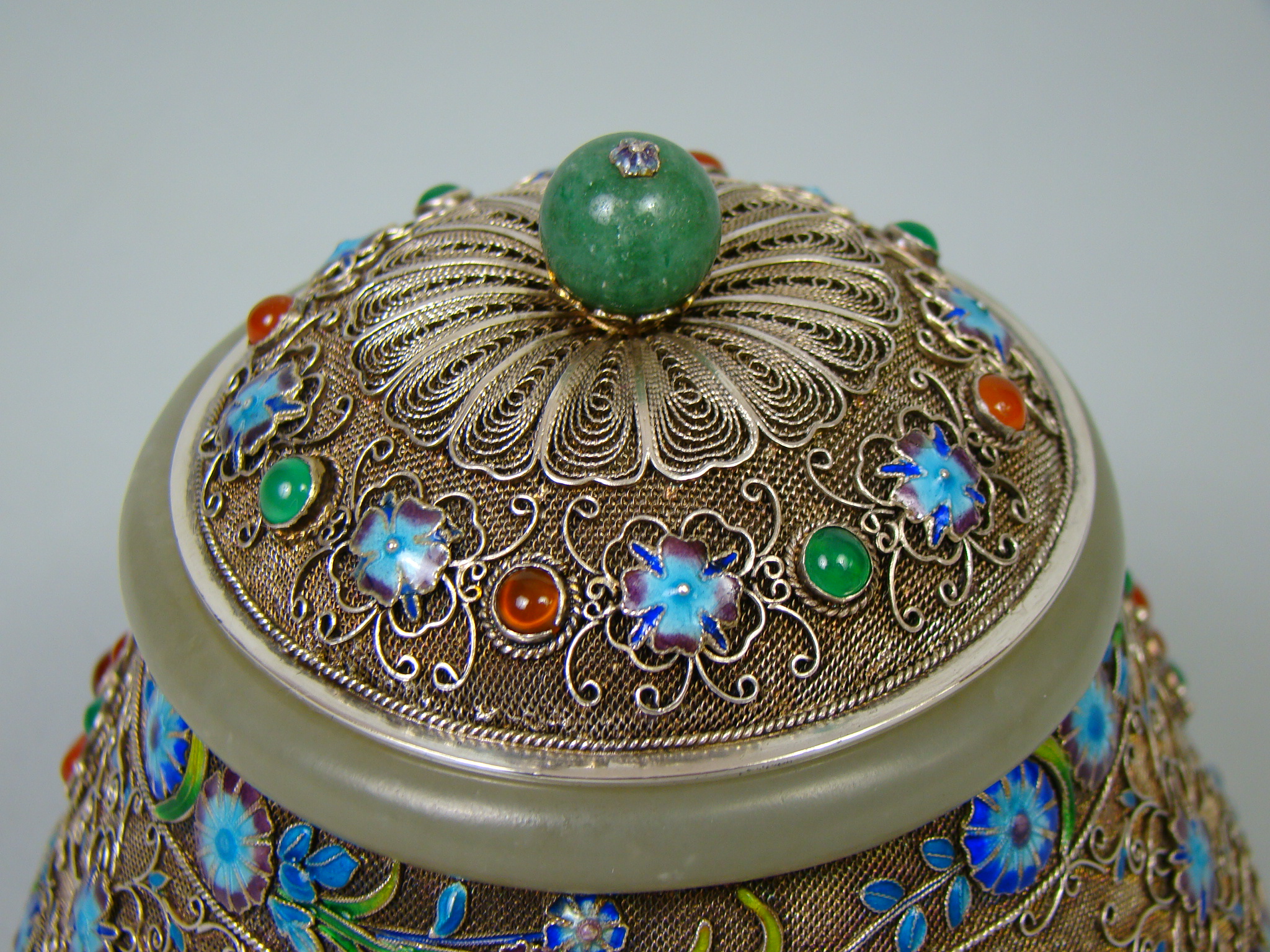 PRZZEBOGATY UNIKAT EMALIA - JADEIT A-2066