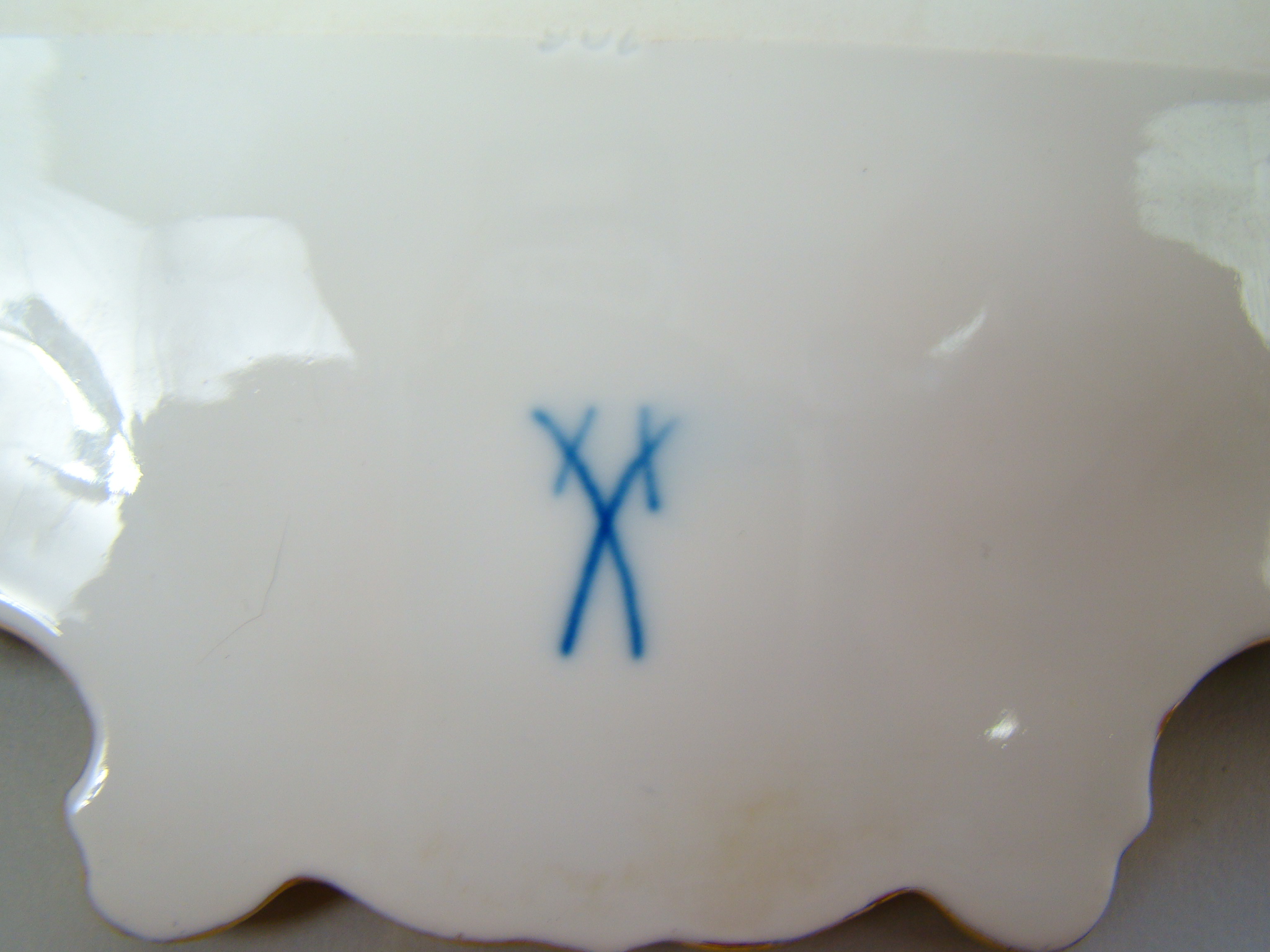 MIŚNIA RĘCZNIE MALOWANA PATERA GRUBO ZŁOCONA I GAT.