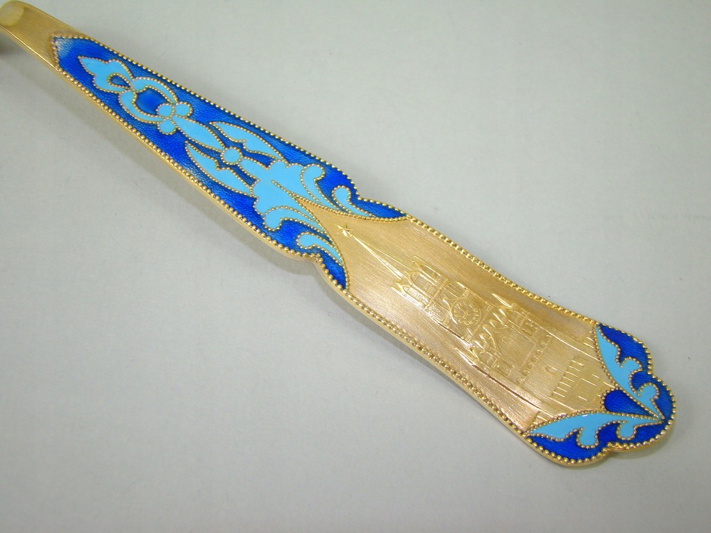 ROSJA SREBRO ZŁOCONE W EMALII ŁOPATKA A-1868 ROSJA SREBRO ZŁOCONE W EMALII ŁOPATKA A-1868