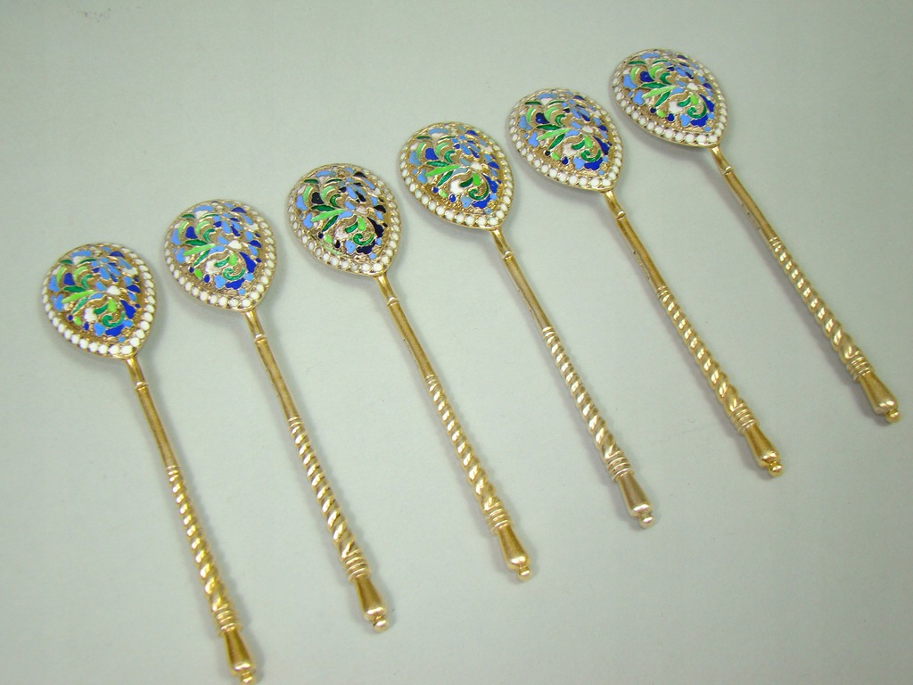 ROSJA PRÓBA 84 SREBRO ZŁOCONE W EMALII A-1874 ROSJA PRÓBA 84 SREBRO ZŁOCONE W EMALII A-1874